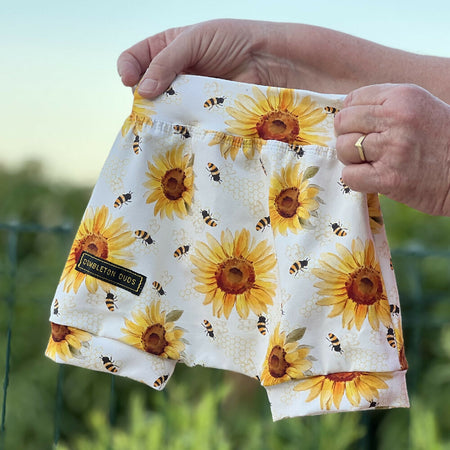 Sunflowers - Handmade Baby Pants by Dumbleton Duds | Size 000, 00, 0, 1, 2