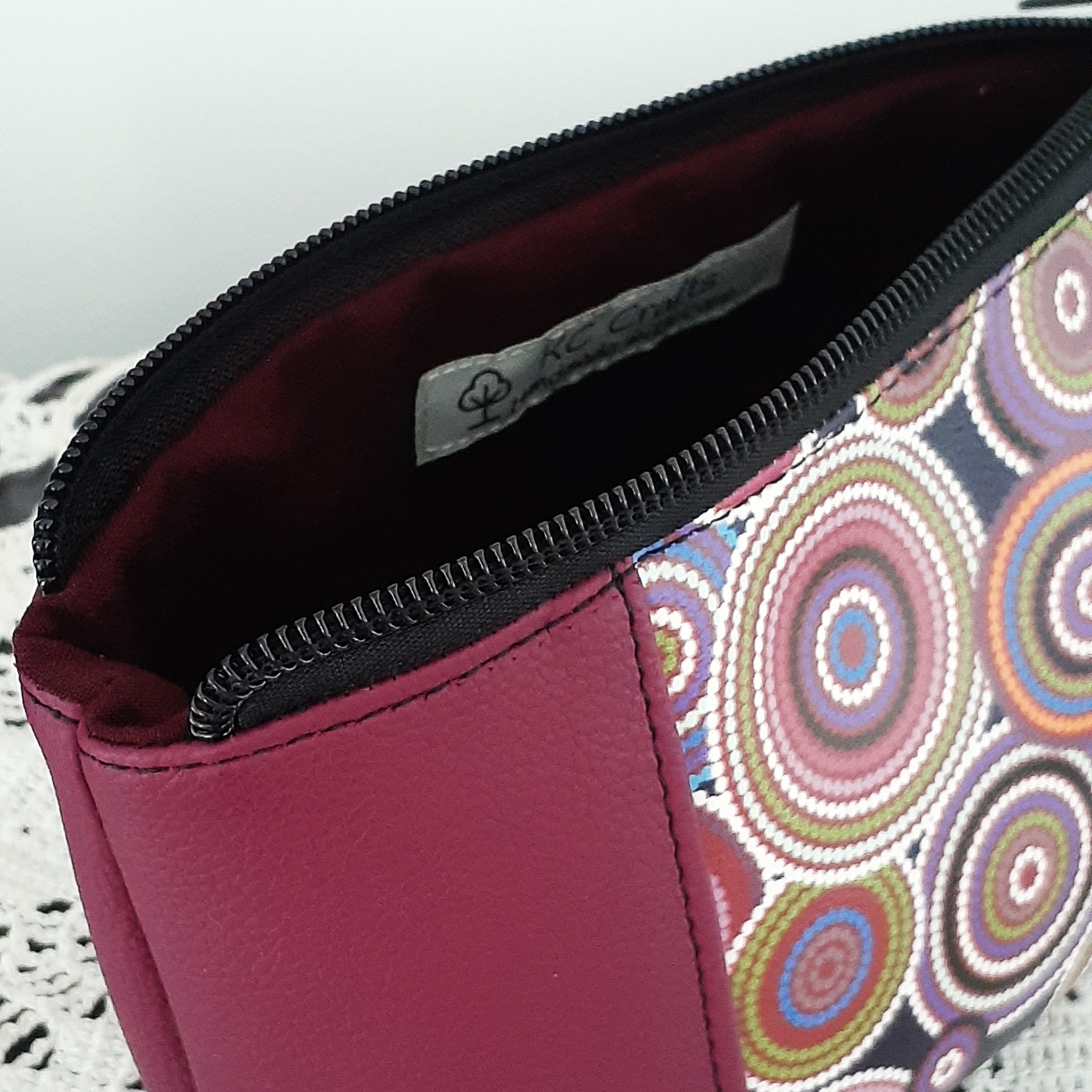 Rings of Circles - Wedge Shaped Zippered Pouch