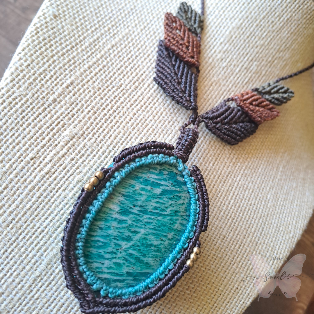 Amazonite Micromacrame Necklace