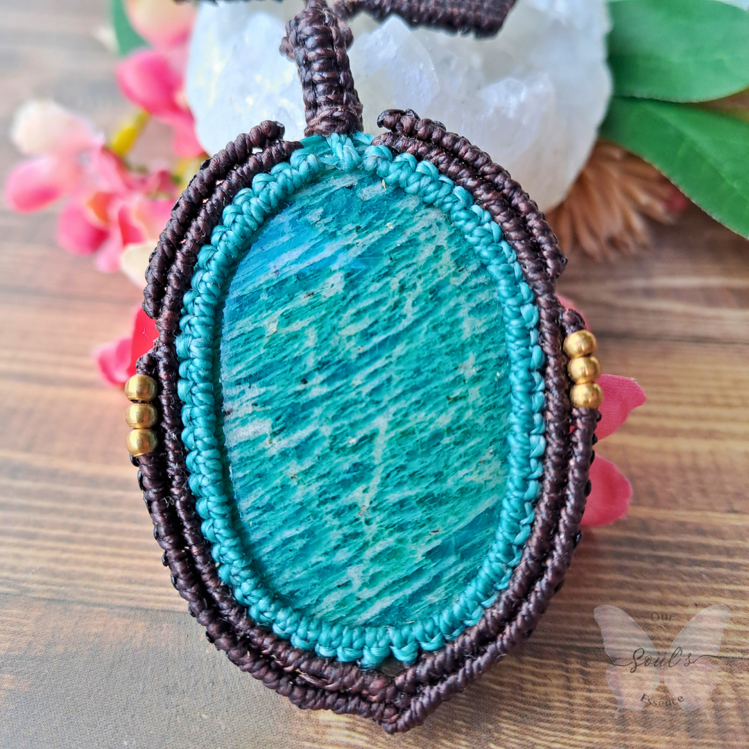 Amazonite Micromacrame Necklace