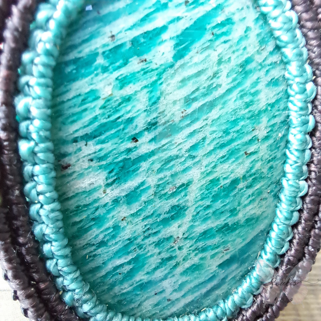 Amazonite Micromacrame Necklace