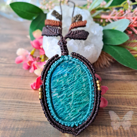 Amazonite Micromacrame Necklace