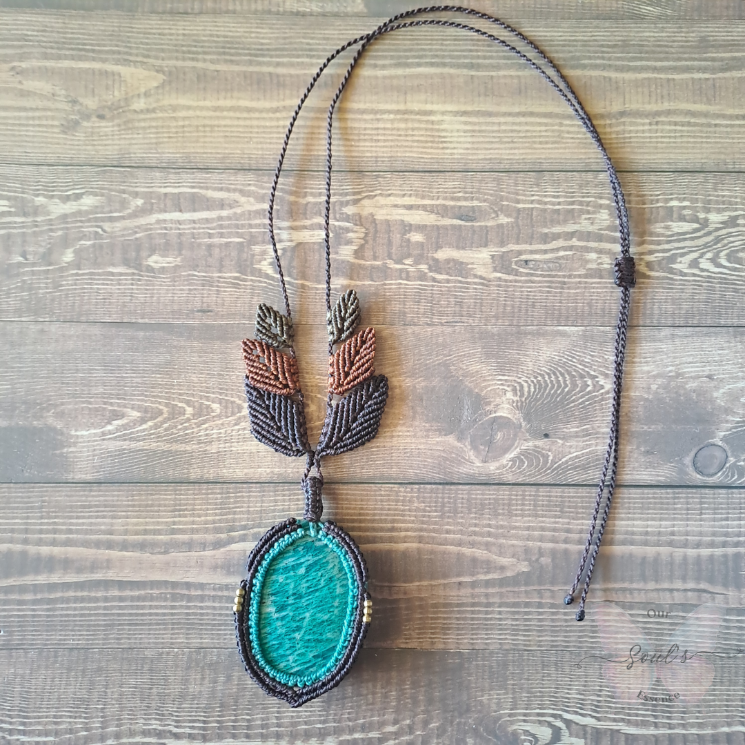 Amazonite Micromacrame Necklace