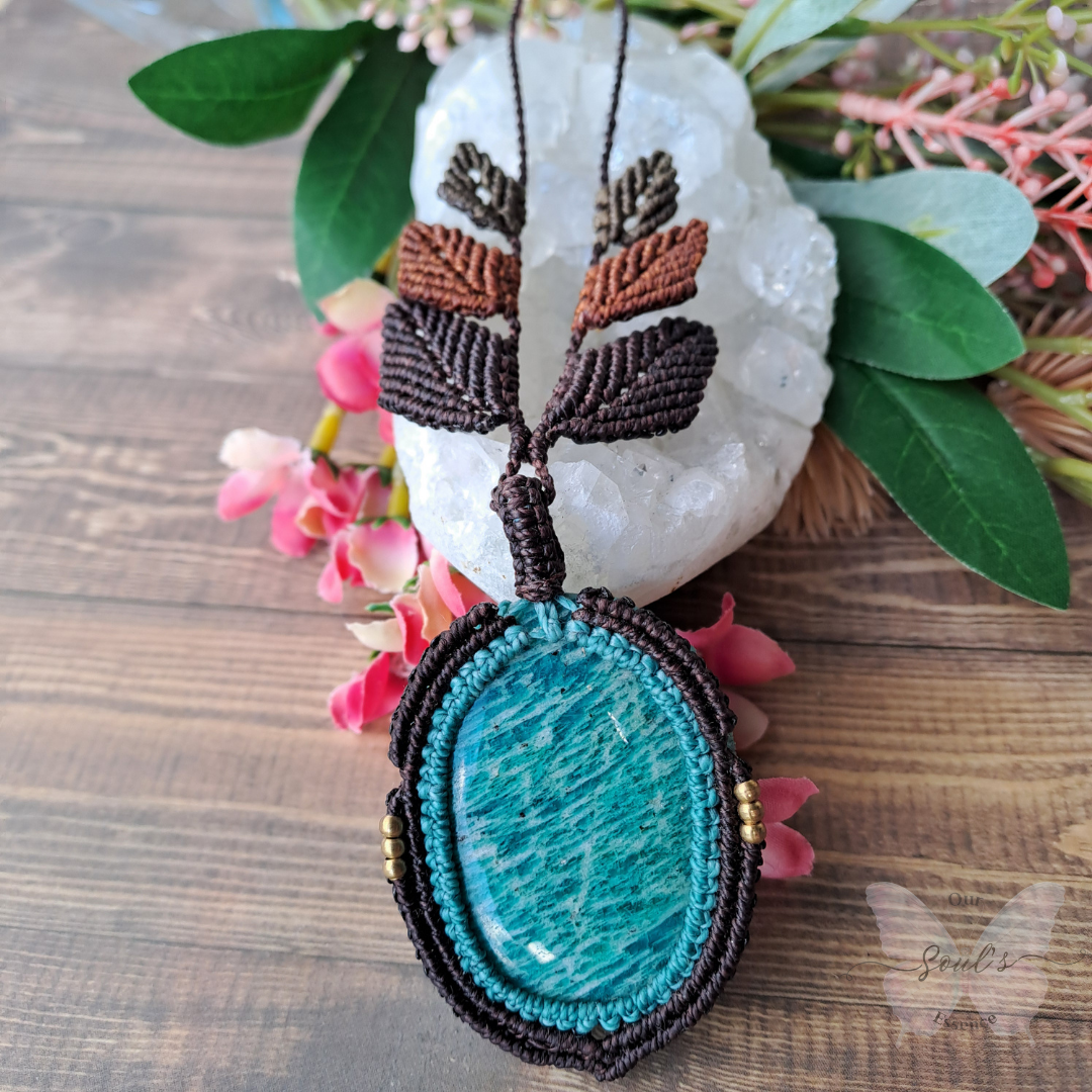 Amazonite Micromacrame Necklace