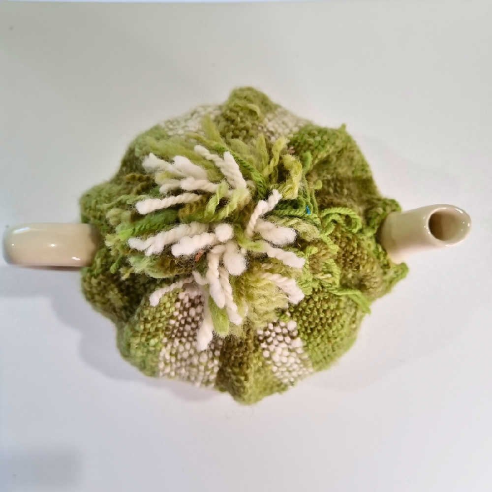 australian-artist-handmade-handwoven-green-white-tea cosy-3