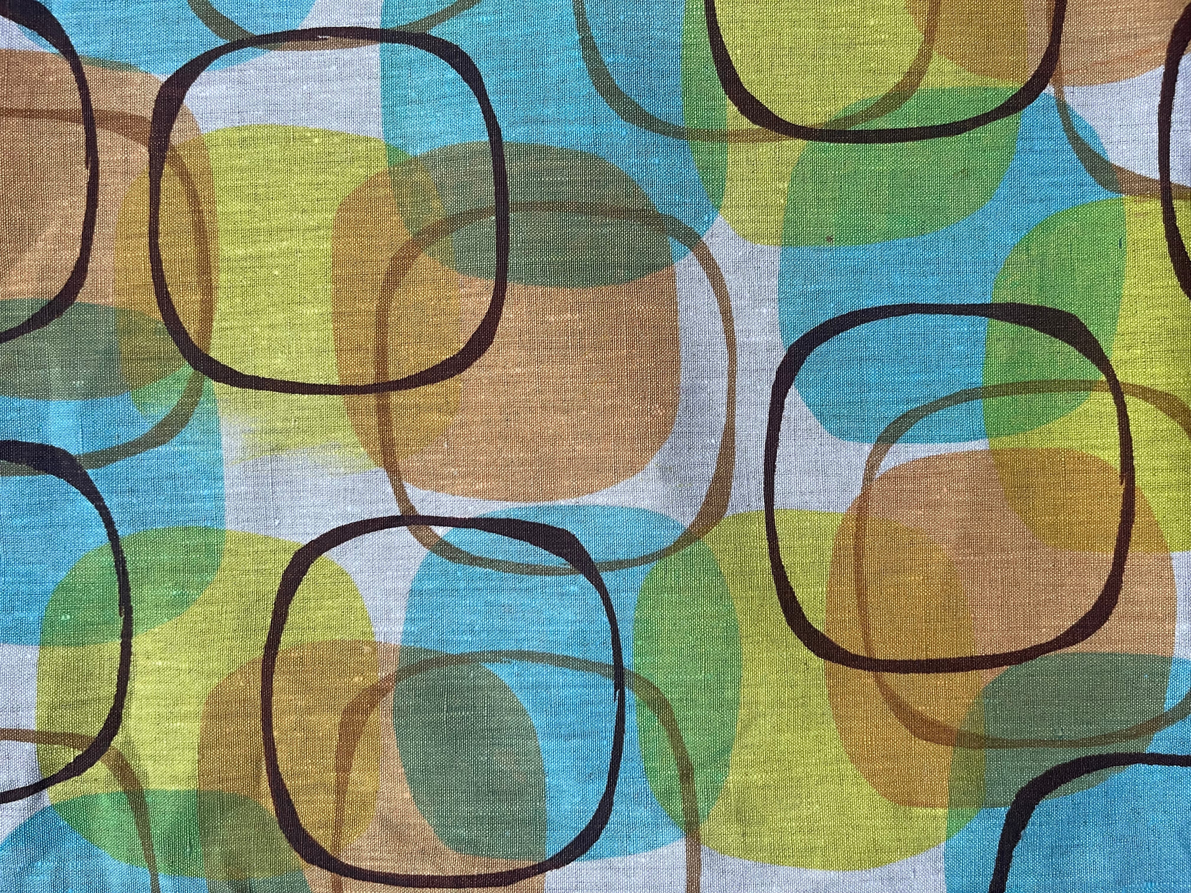Cushion cover - Turquoise rose and lime circles