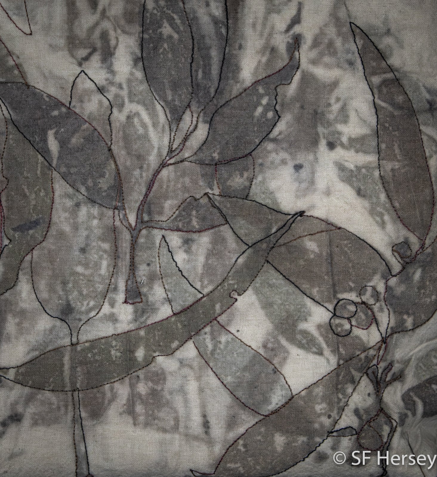 Eco-dyed Gum Leaf Bag