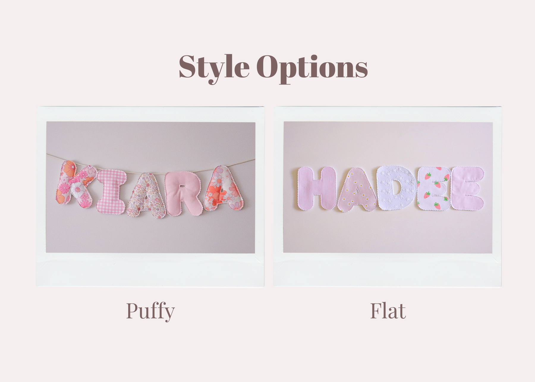 Personalised Fabric Name Banner