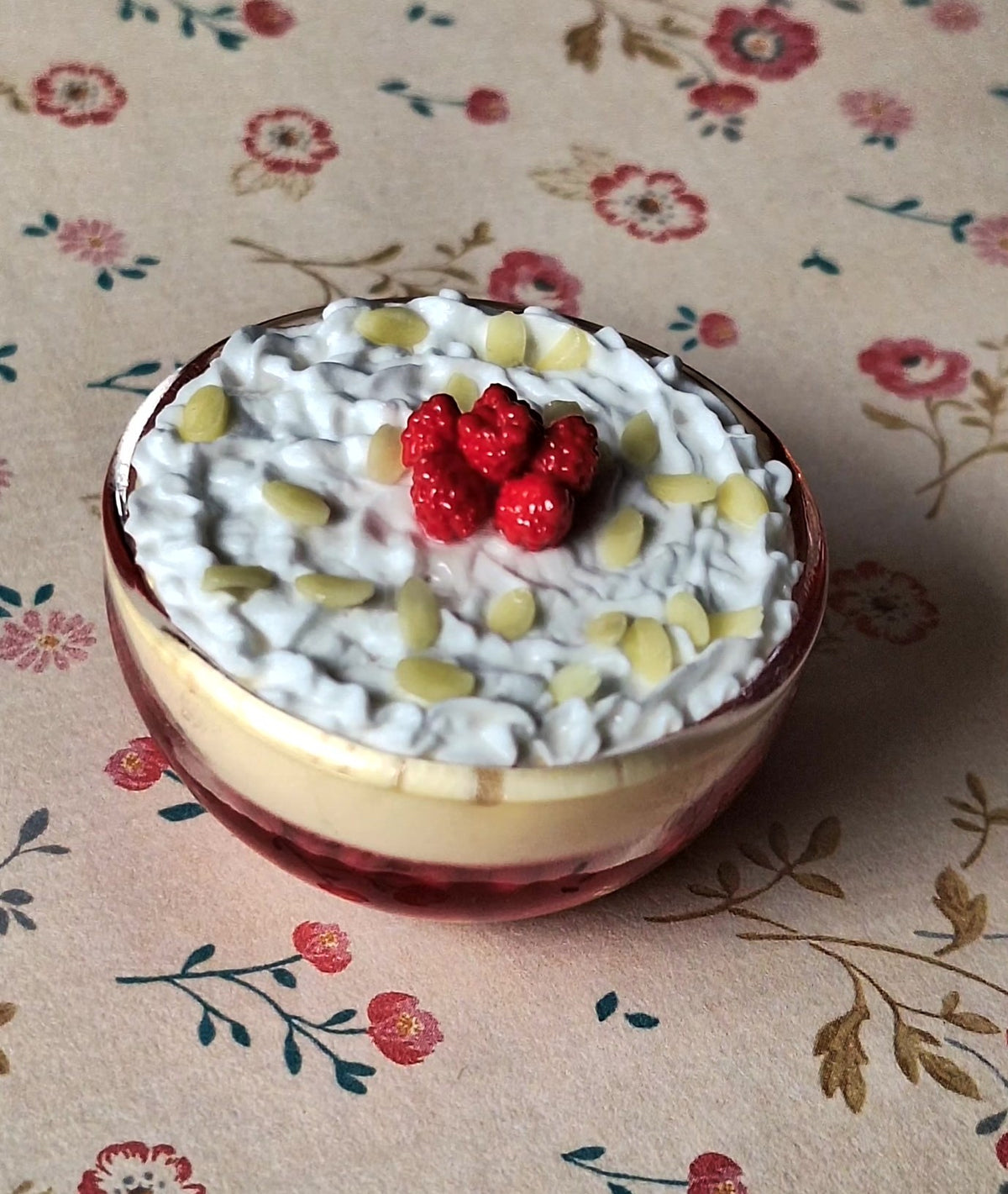 Trifle pudding (with ornate serving spoon)