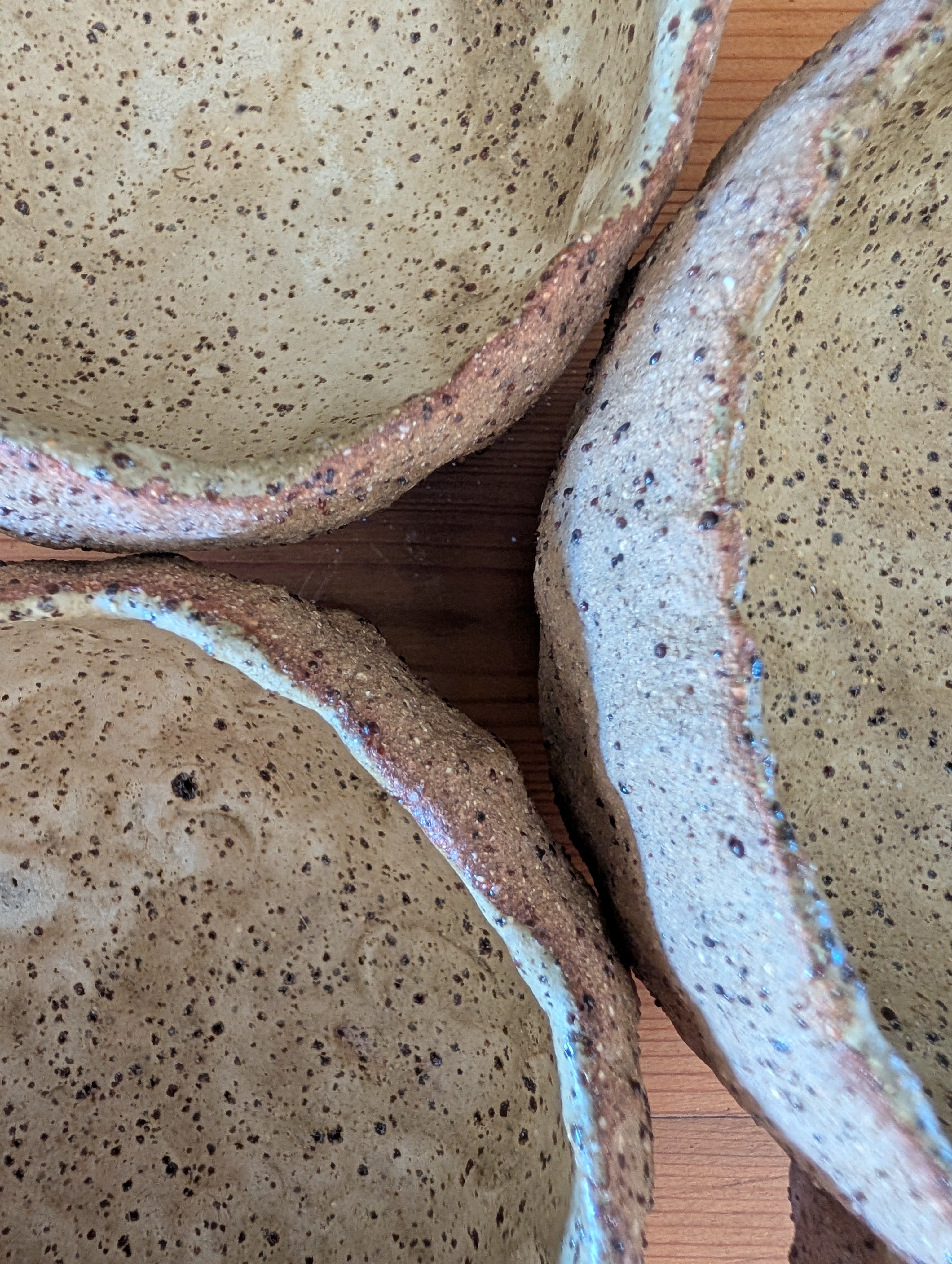 Set of 3 Small Handmade Ceramic Bowls - Earthy Wabi-Sabi Stoneware