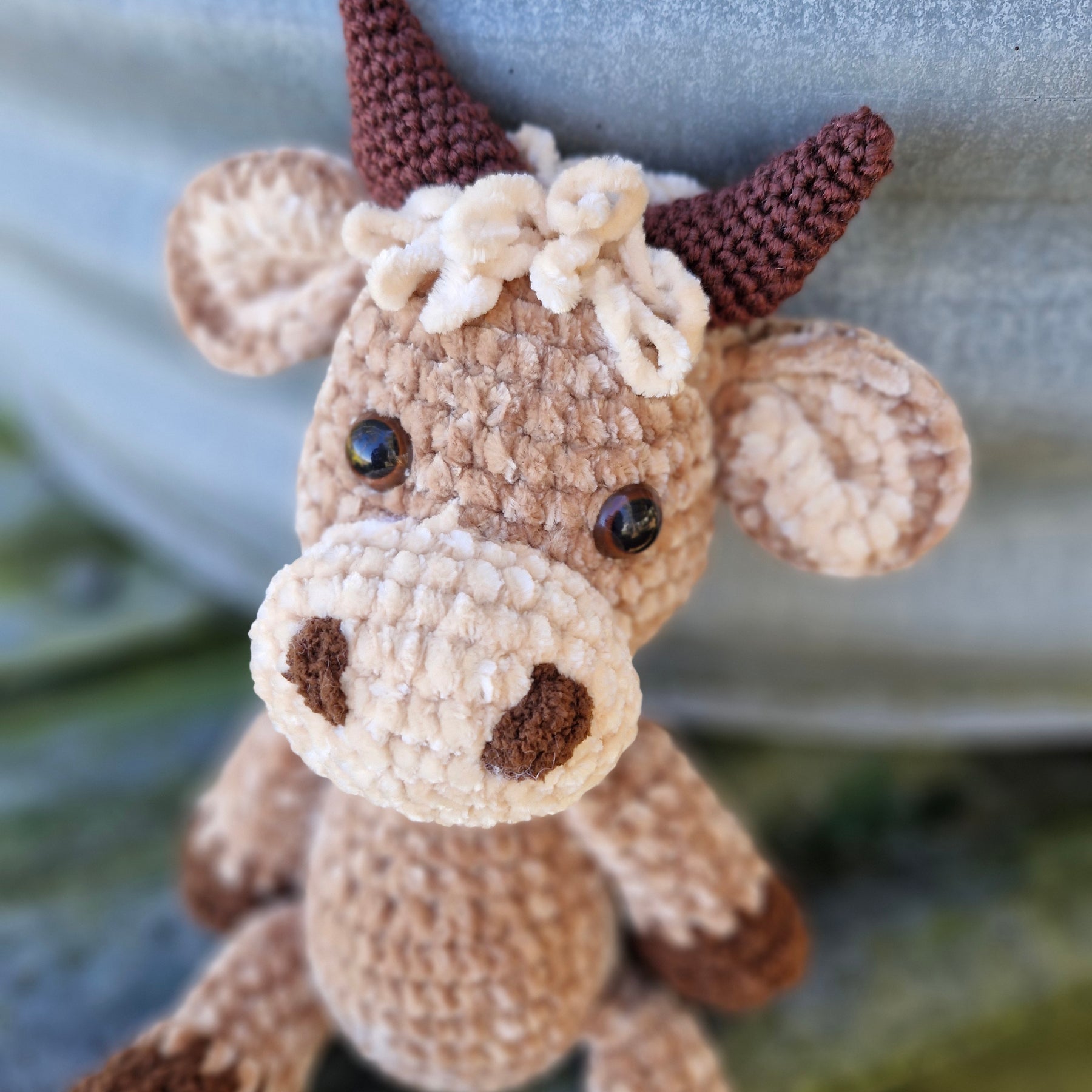 Adorable Crochet BABY HIGHLAND COW / BULL