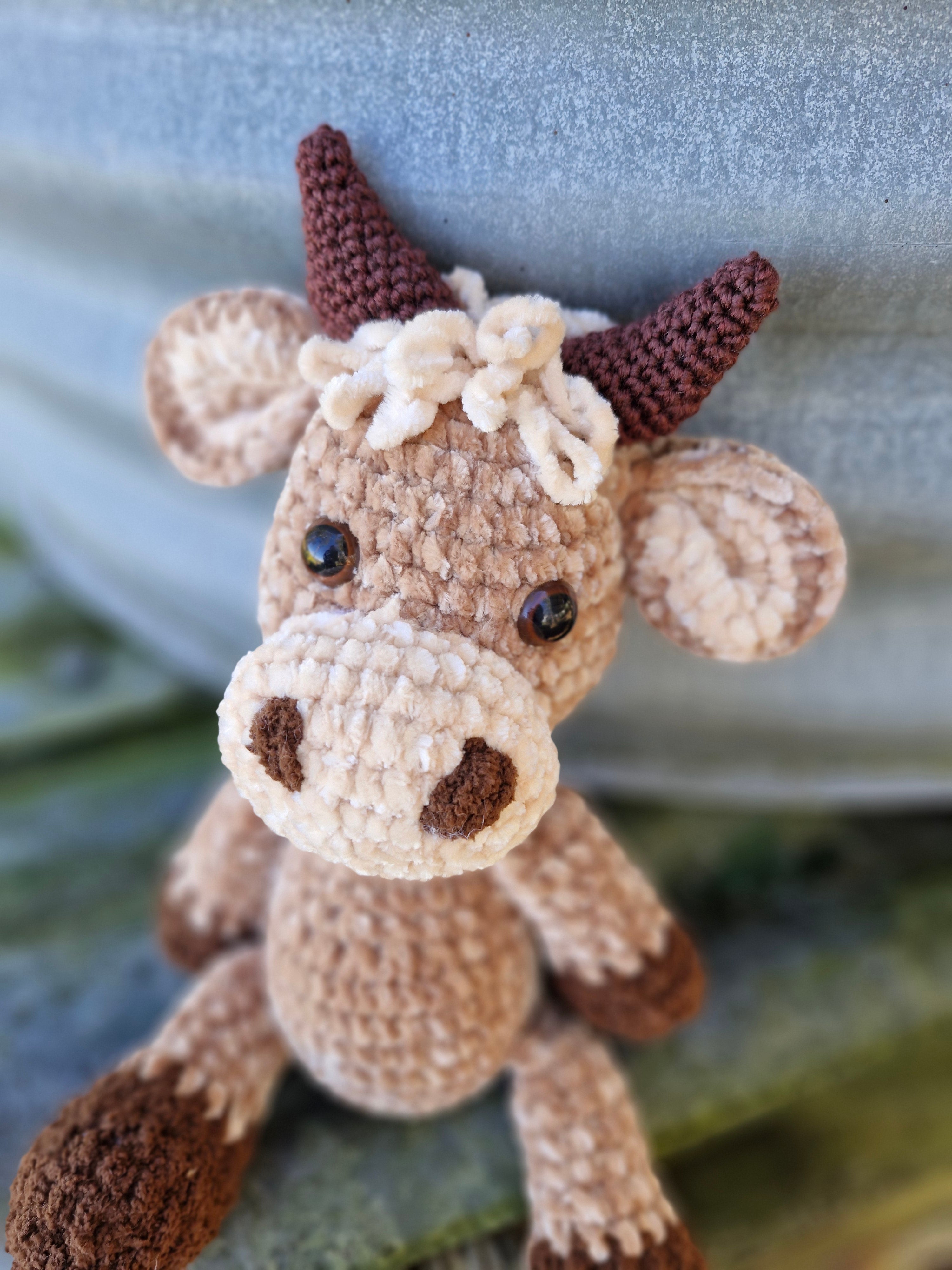 Adorable Crochet BABY HIGHLAND COW / BULL
