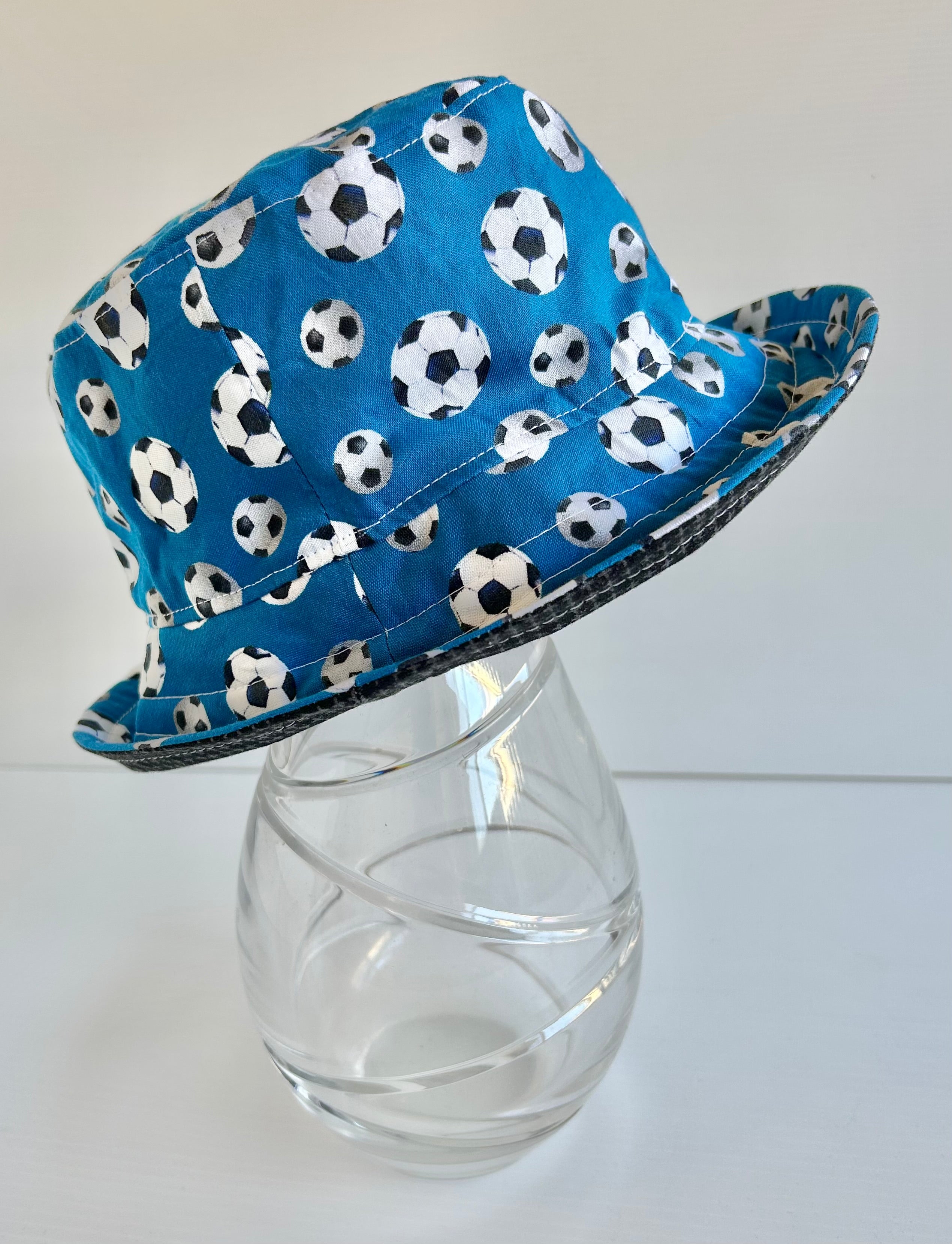 Ready to post- Small size regular brim hats with chin strap- reduced price