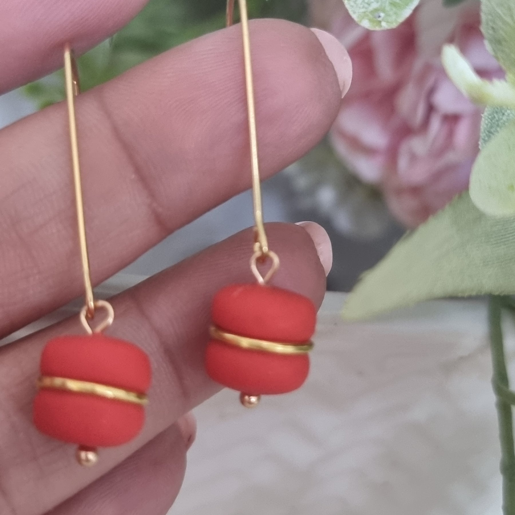 Chrimson Gold Dangles