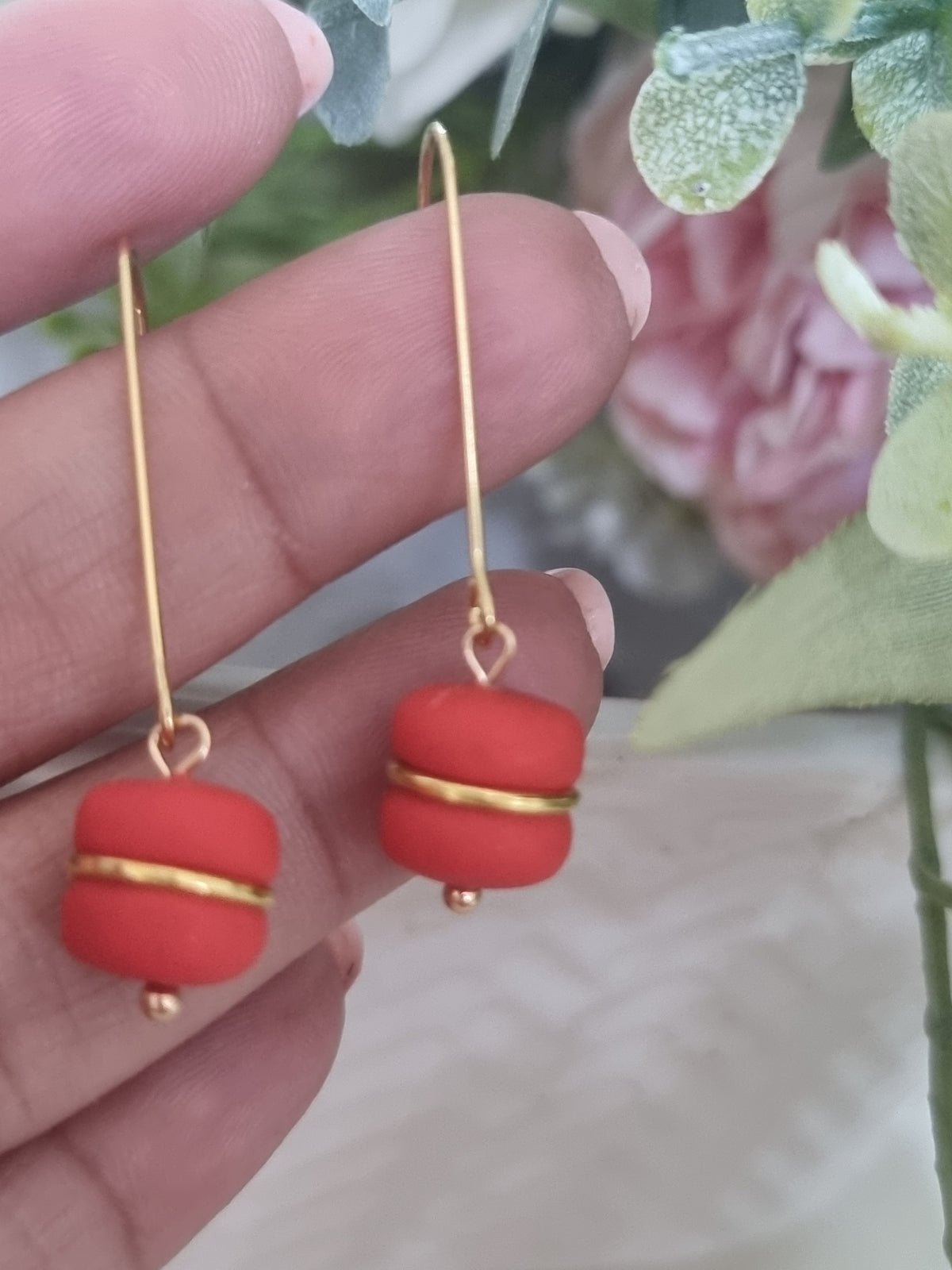 Chrimson Gold Dangles