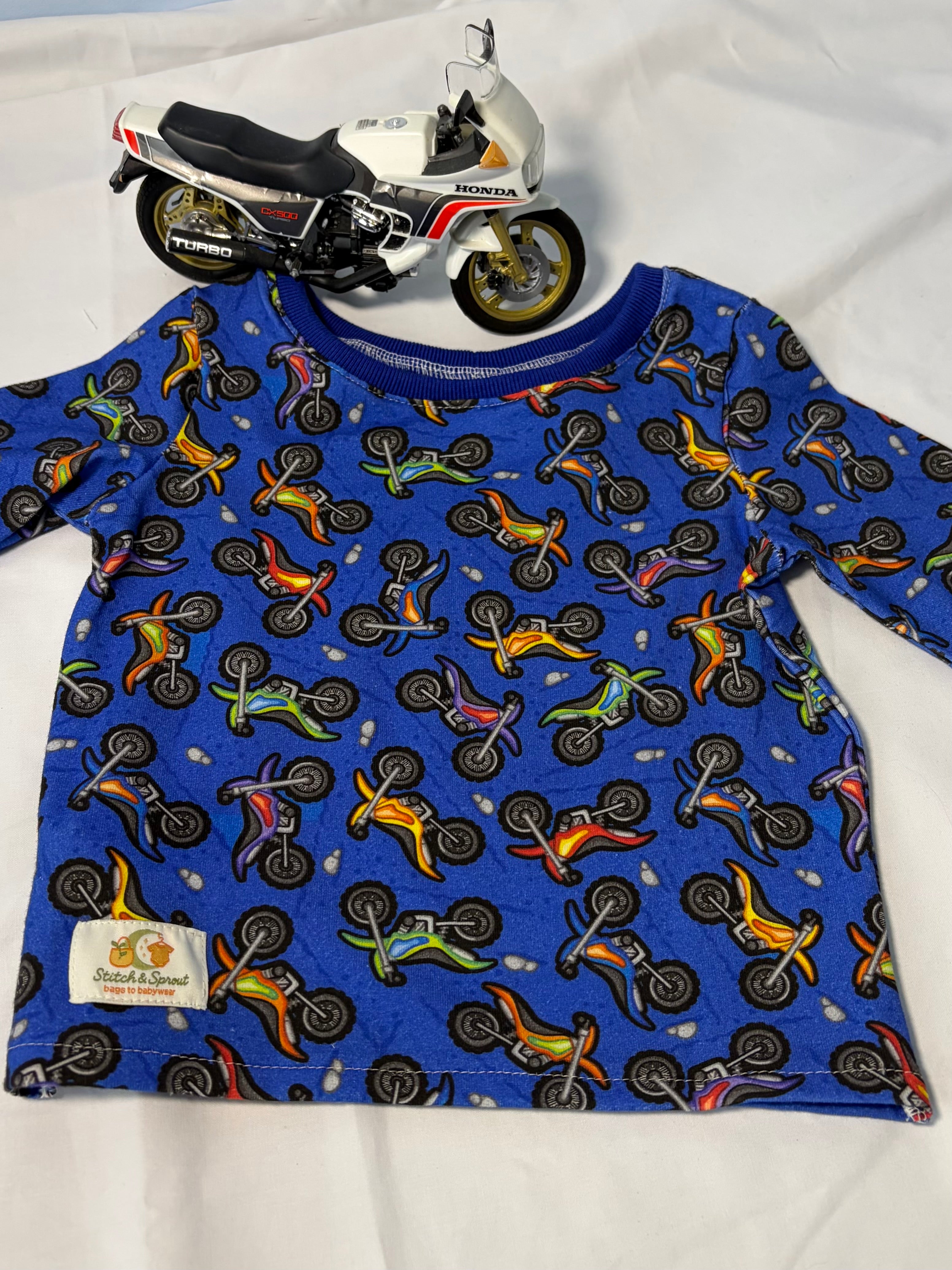 EOFY SALE MOTORBIKES TEE SHIRT 12-18 months