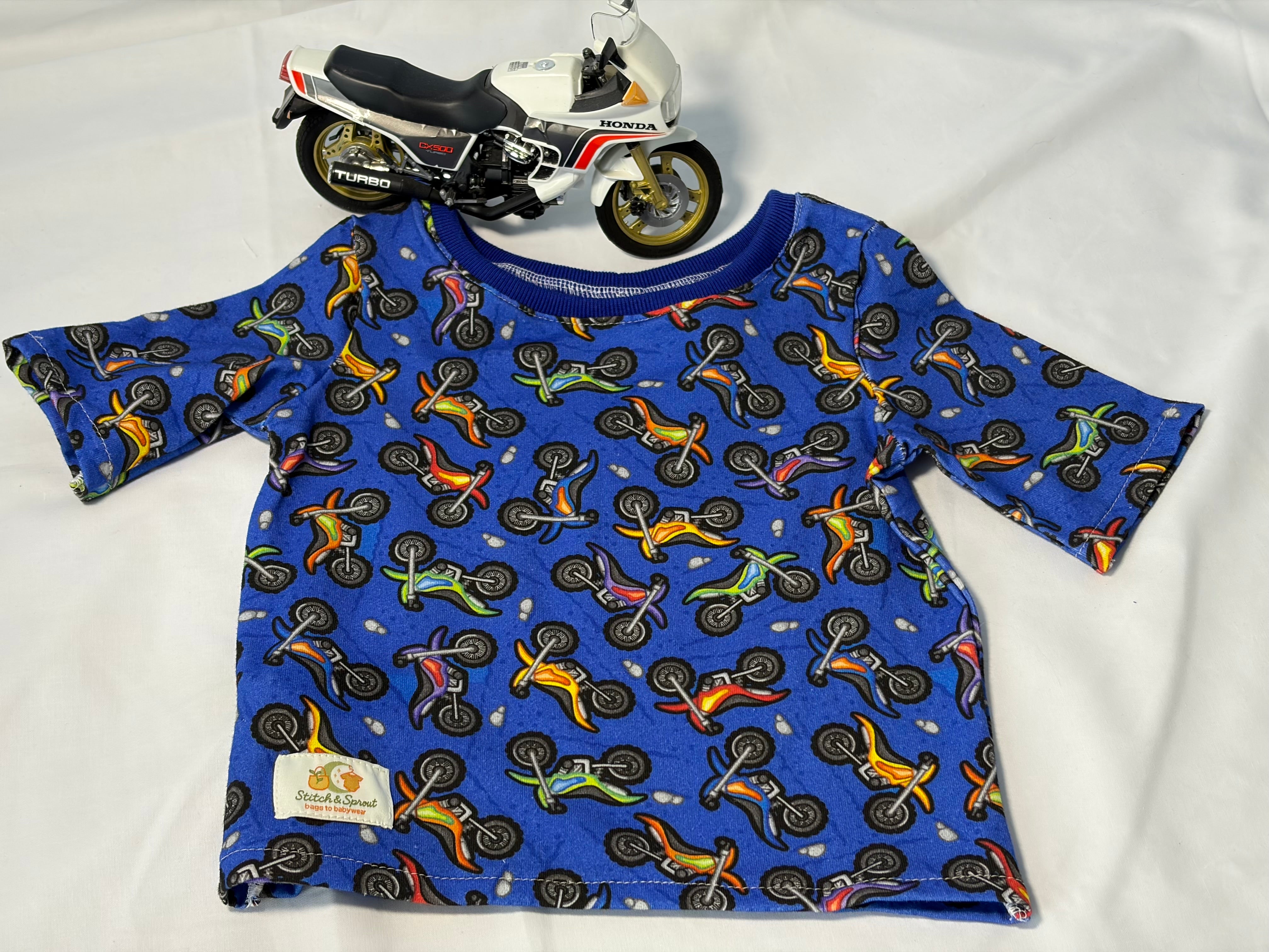 EOFY SALE MOTORBIKES TEE SHIRT 12-18 months