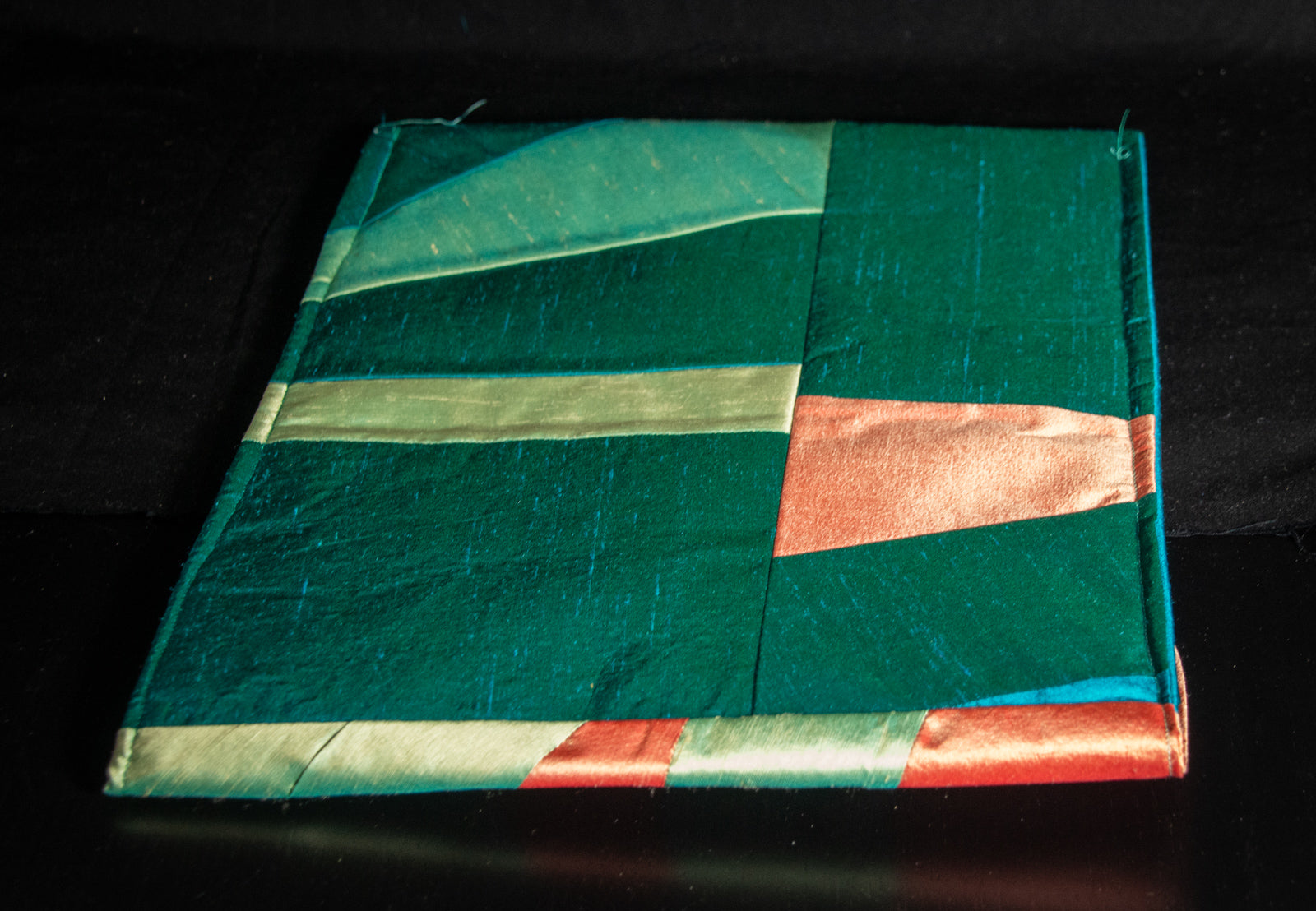 Green Silk Pouch for Tablet