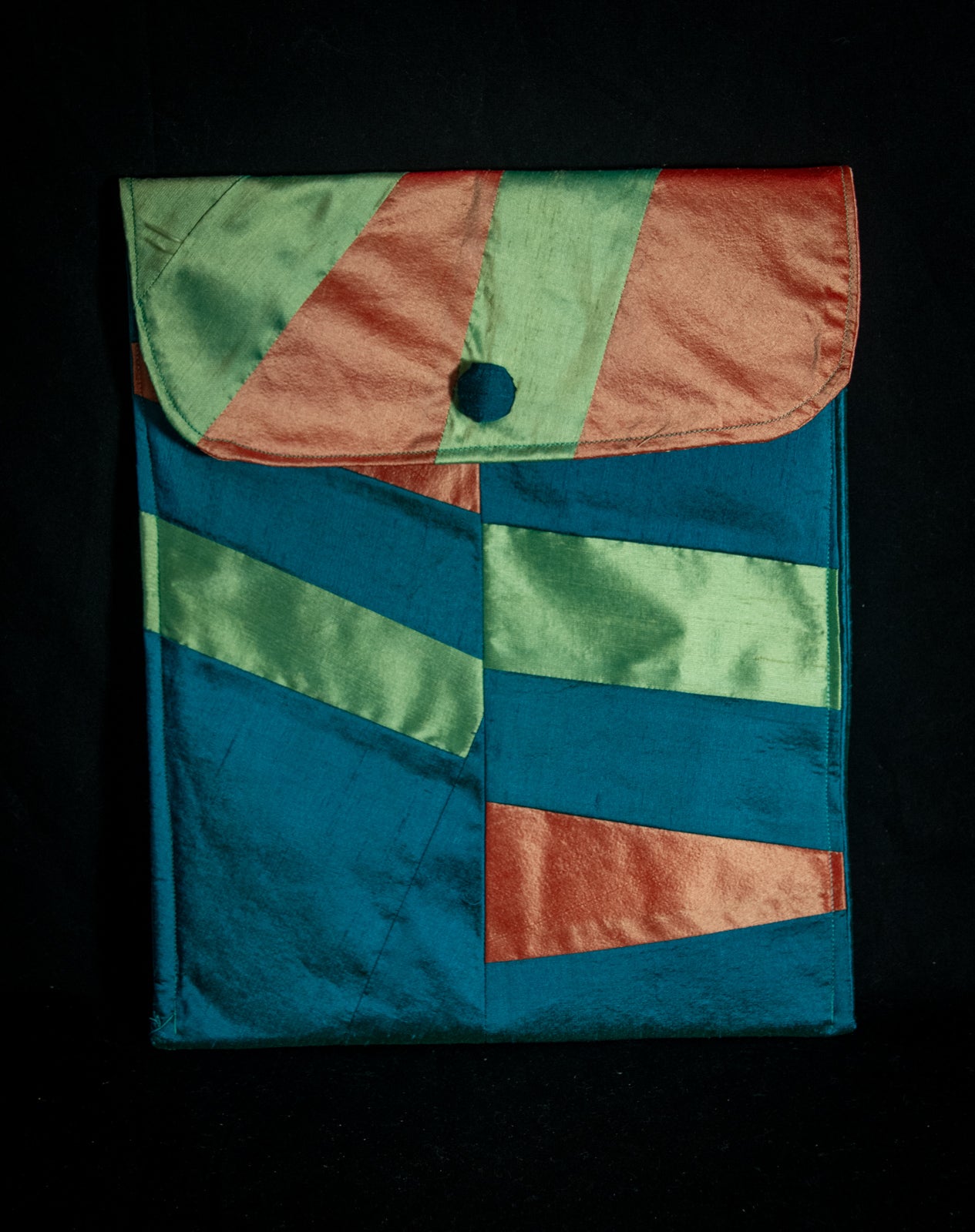 Green Silk Pouch for Tablet