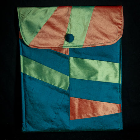 Green Silk Pouch for Tablet