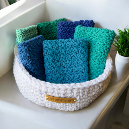 White Crochet Basket | Home Decor | Handmade