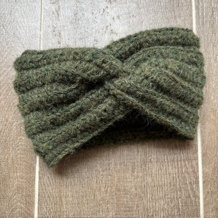 (Copy) Hand Crocheted Headband | Forest Green | Alpaca Yarn