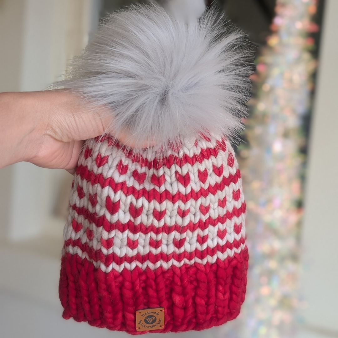 Super warm hearts beanie