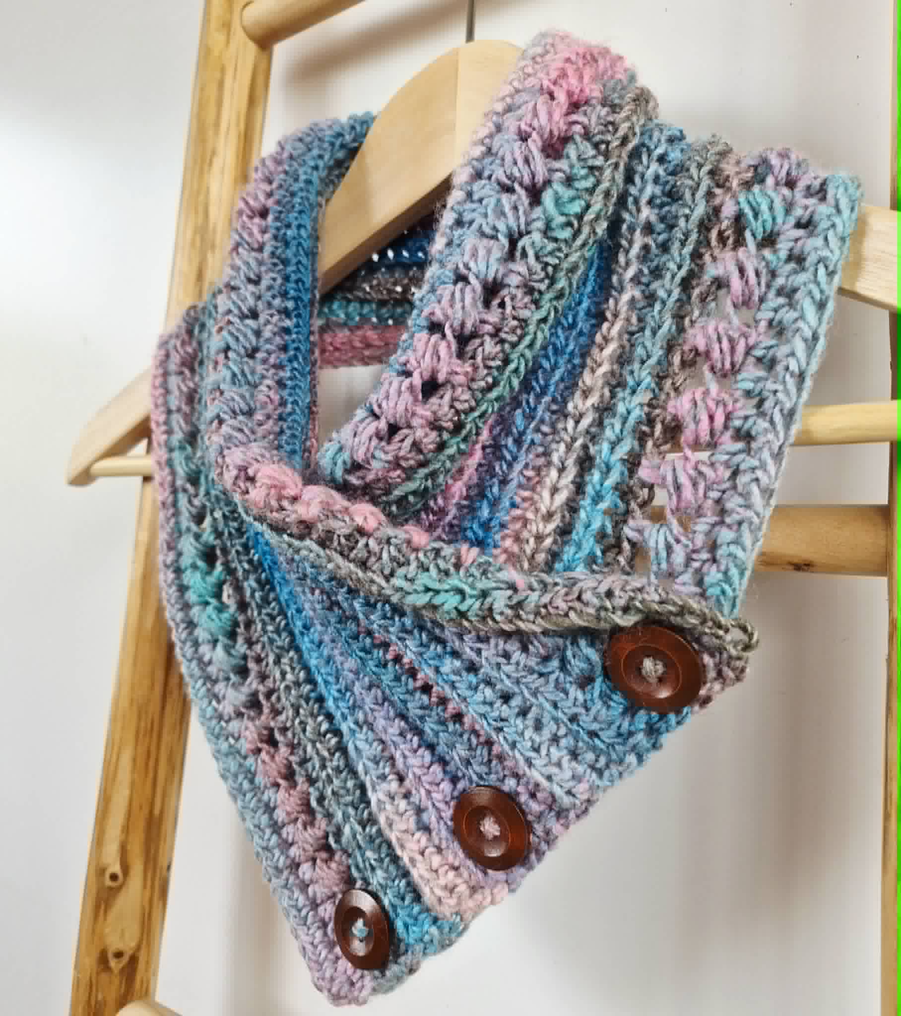 Ladies Neck warmer | Cowl | Scarf | Multi Colour | Adult | Vintage | Crochet