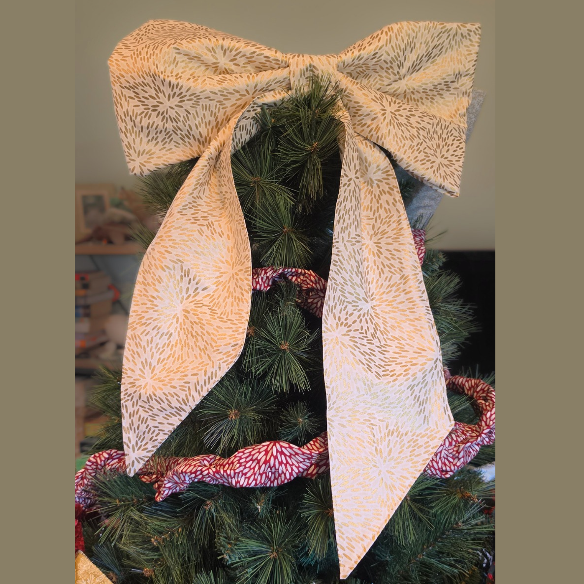 Tree-Topper Bow - short tail FGWL Heirloom decoration