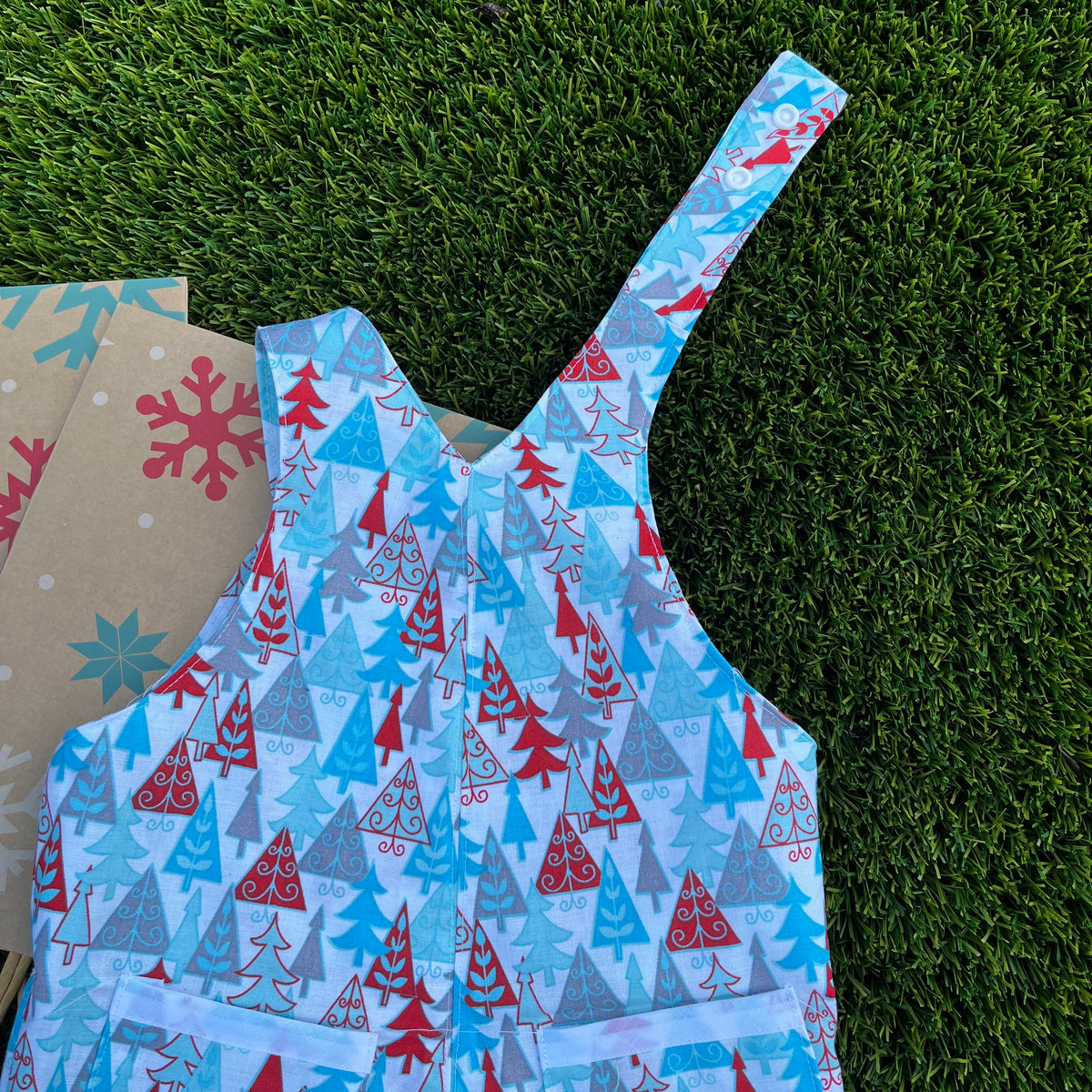 Christmas trees | toddler/baby short overalls | size 0