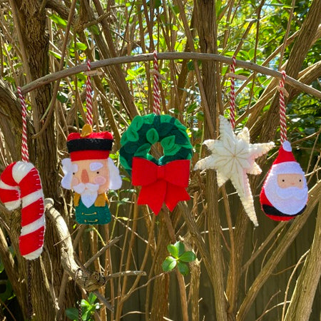 Christmas decorations - traditional set of 5
