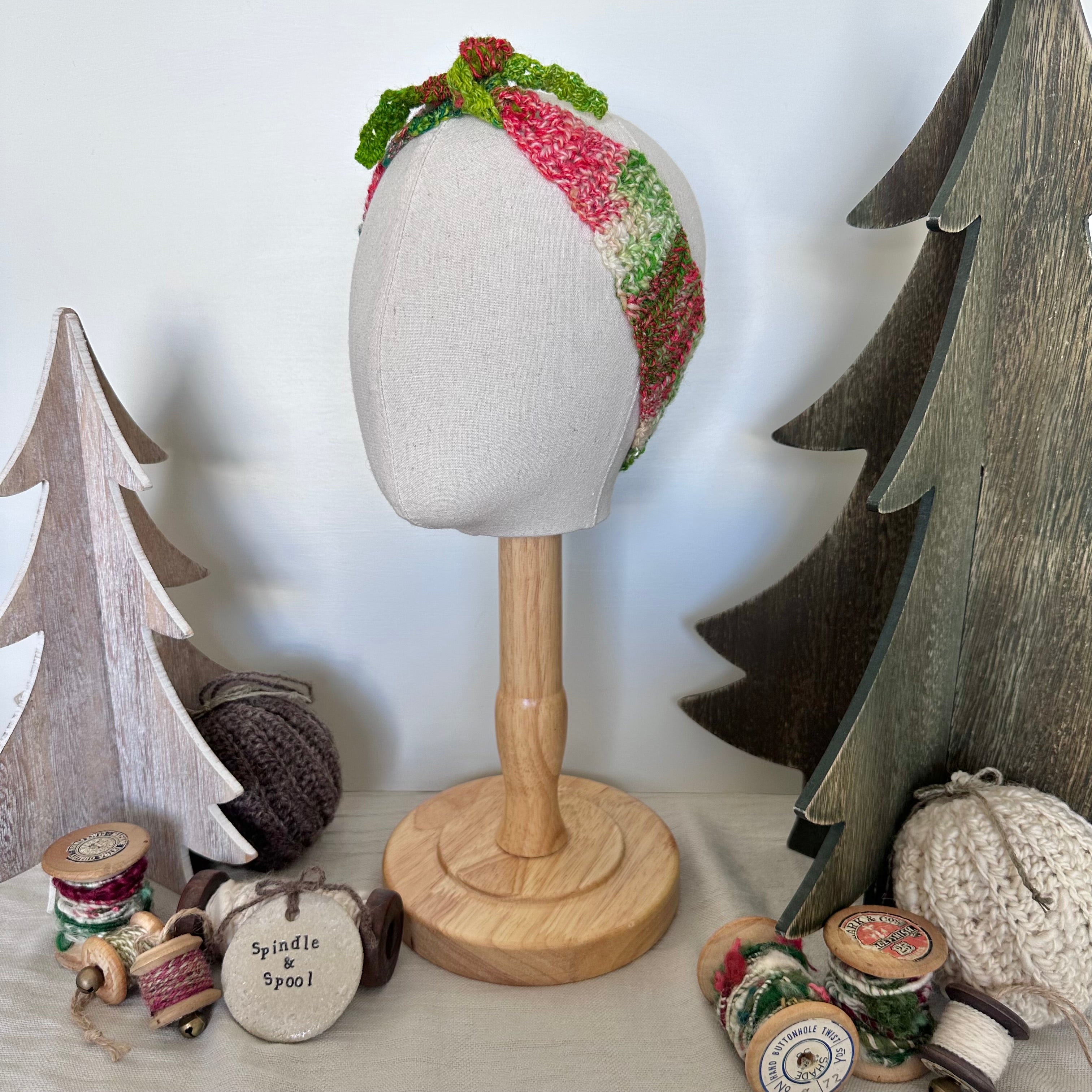 Handspun Christmas Hair & Neck Ties