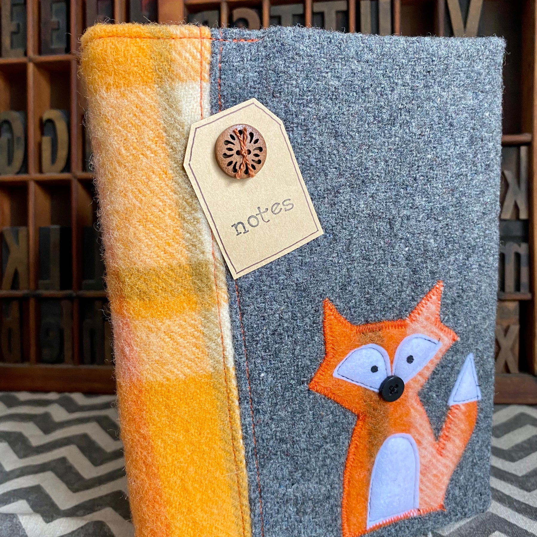 A5 Upcycled Notebook Fox