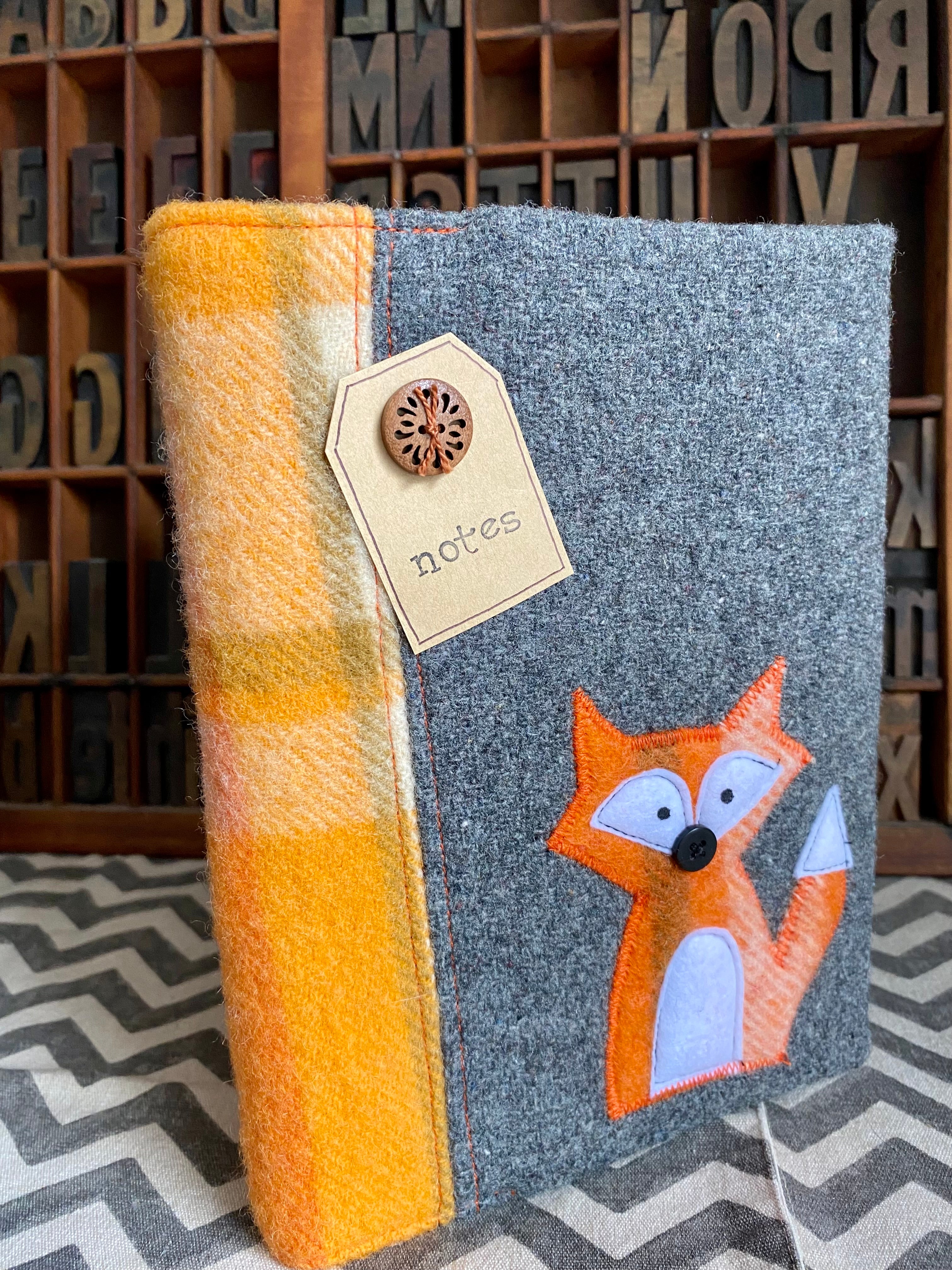 A5 Upcycled Notebook Fox