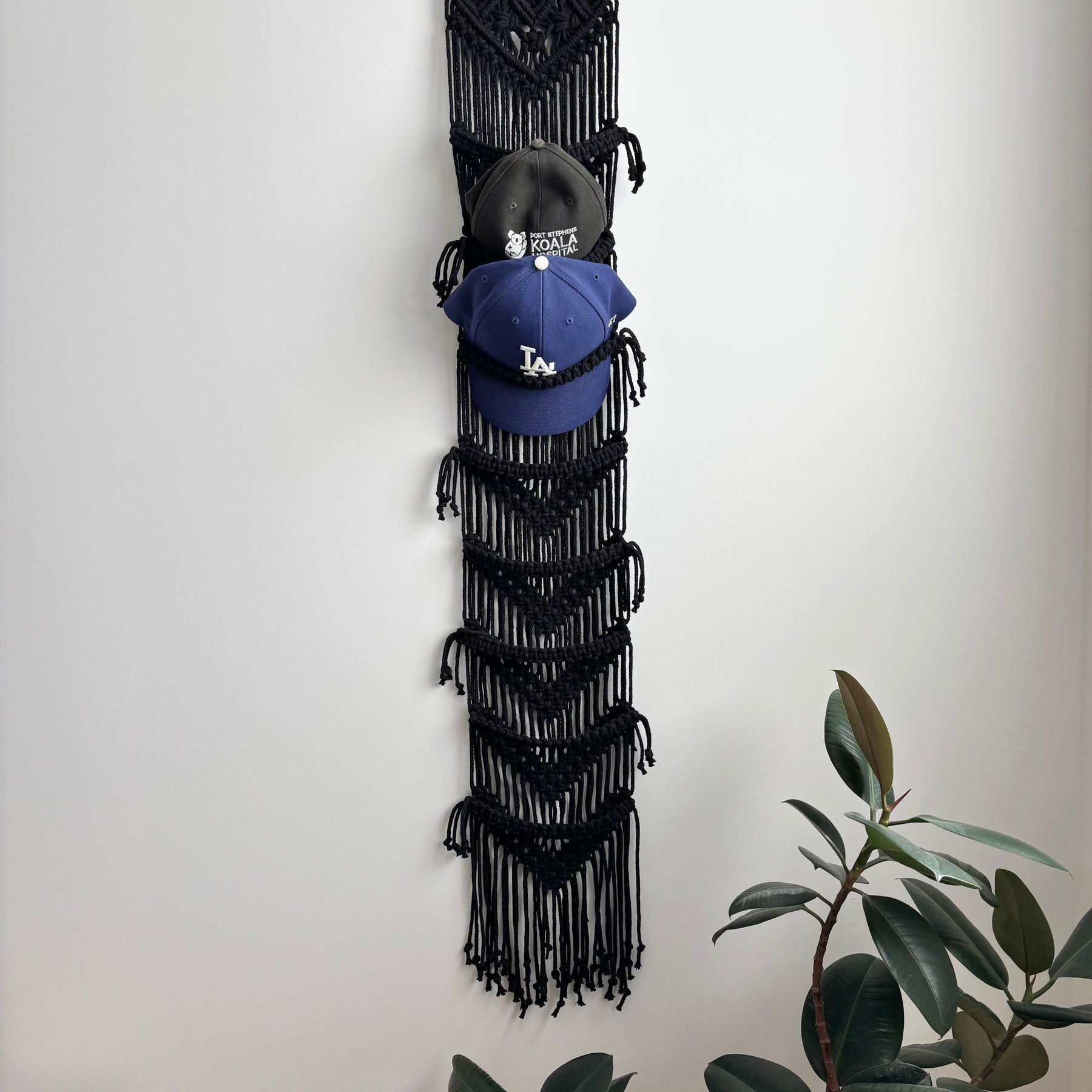 Macrame Cap Hanger Storage
