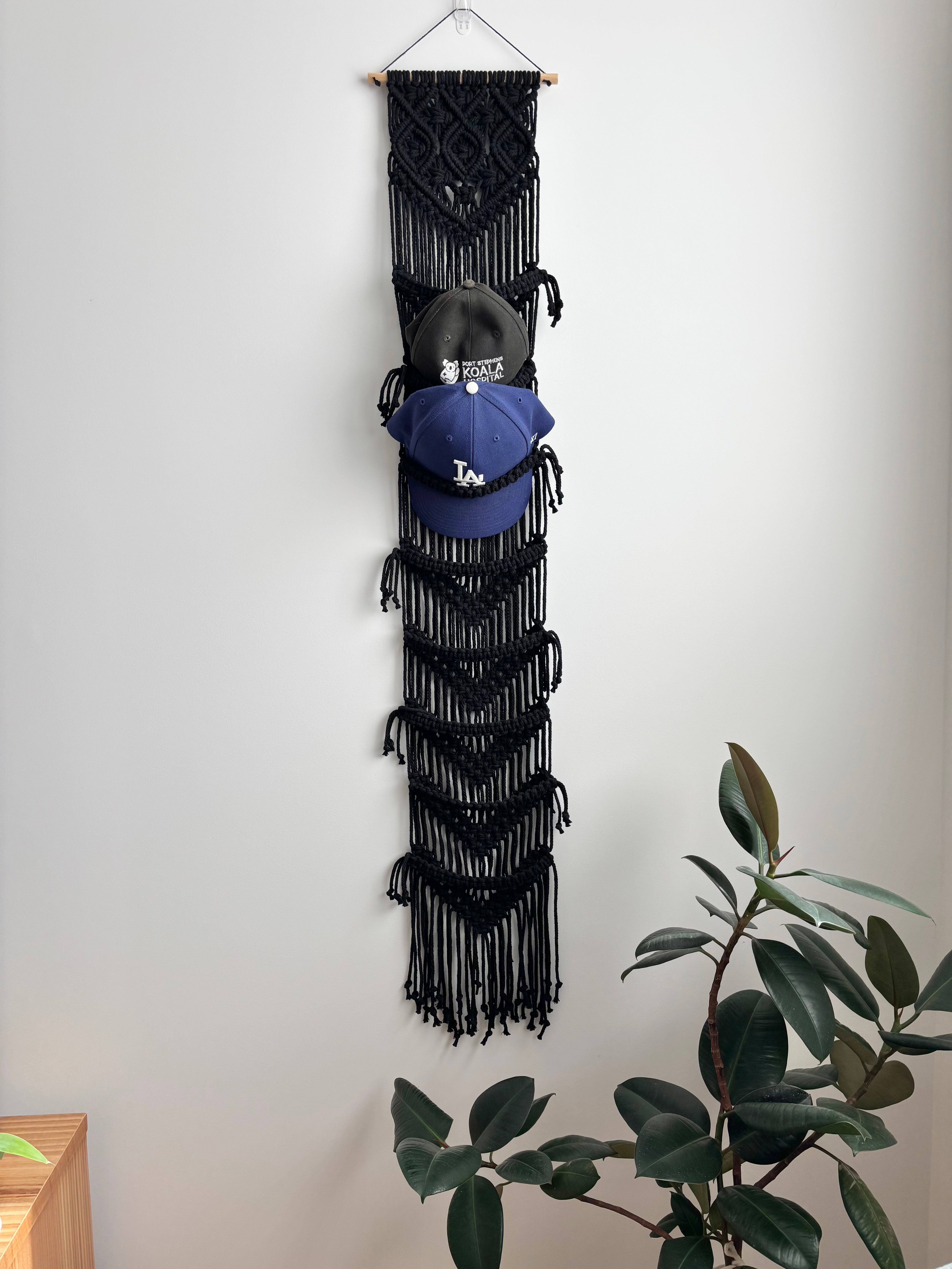 Macrame Cap Hanger Storage