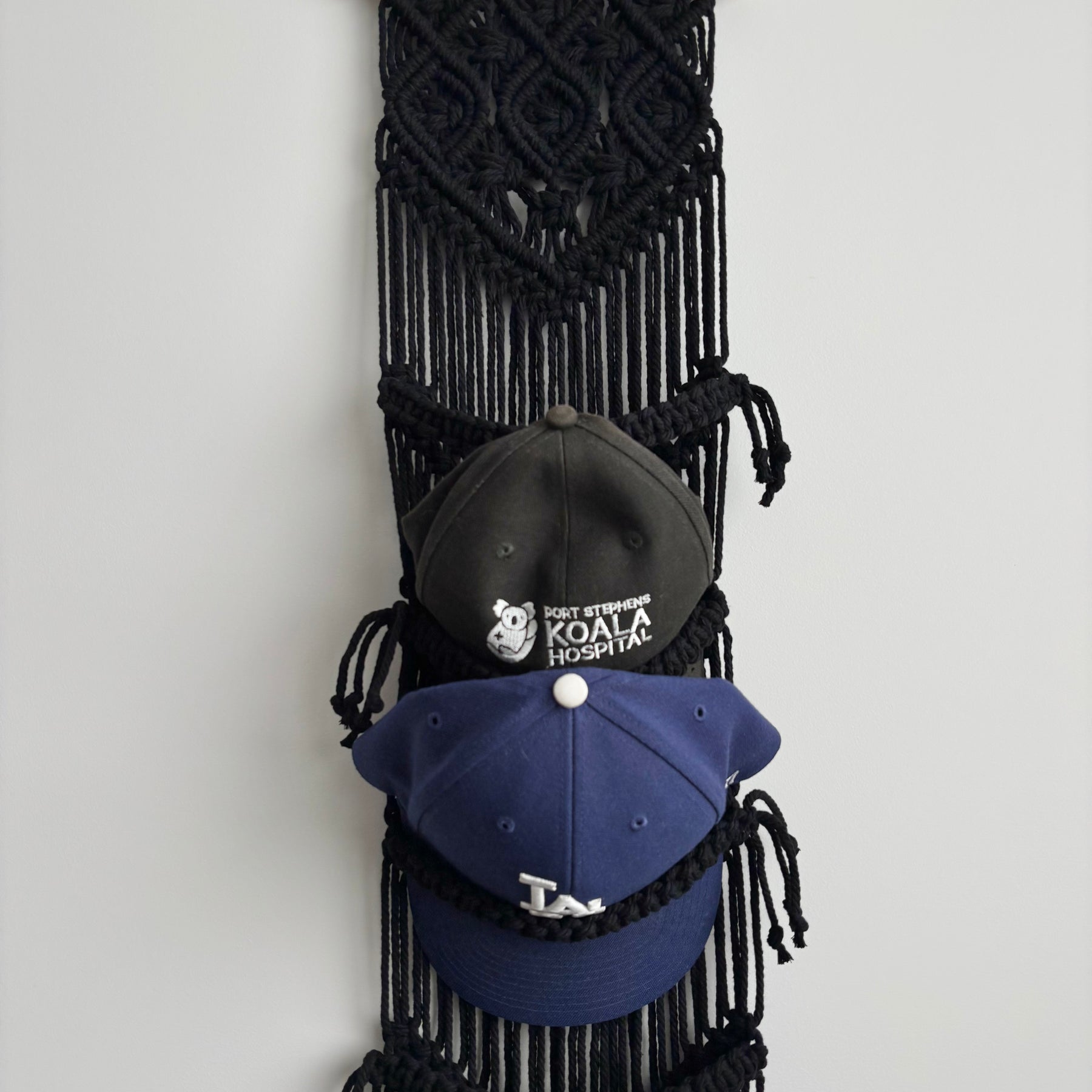 Macrame Cap Hanger Storage