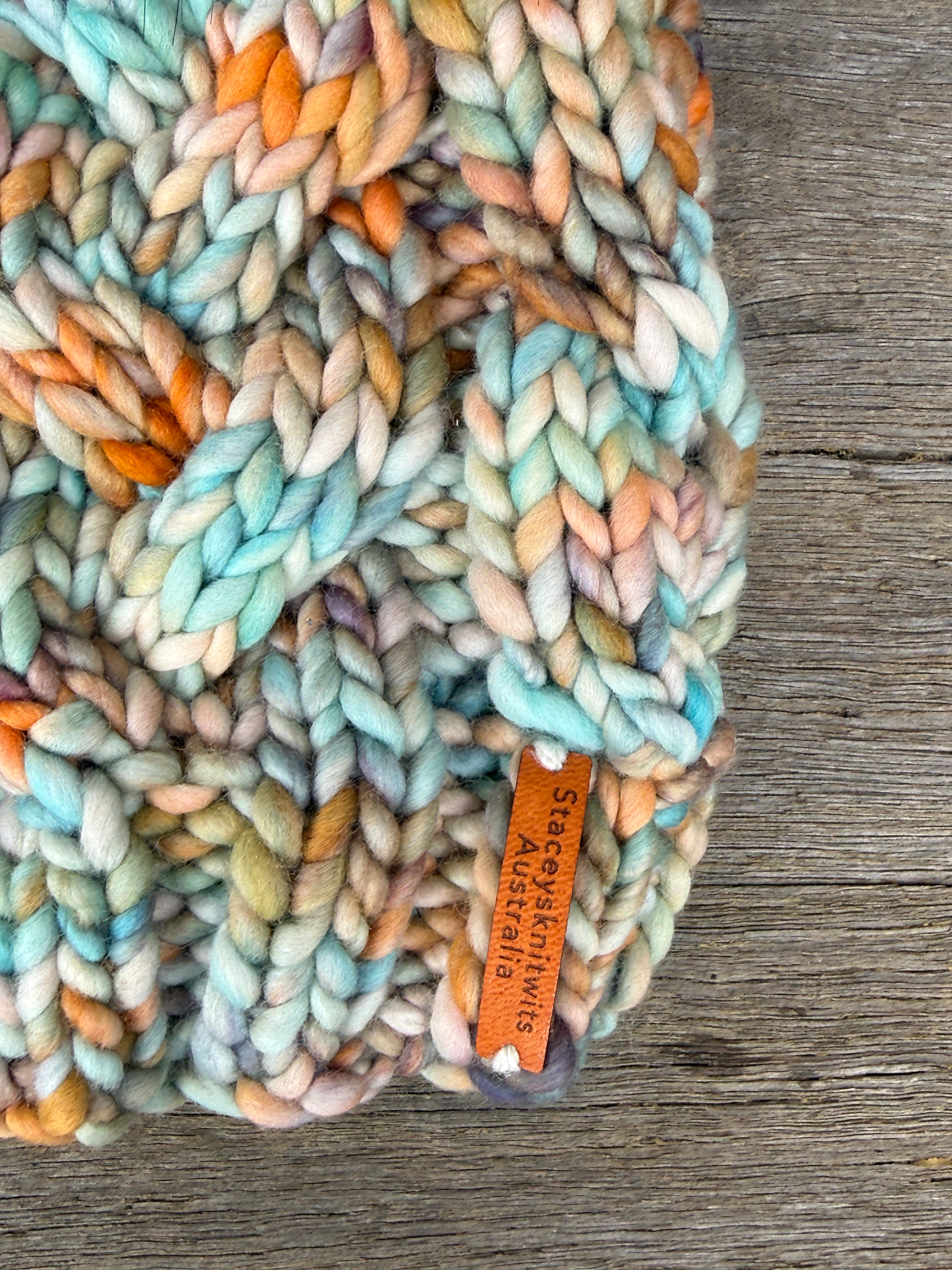 Hand Knitted Merino Beanie, Luxurious PomPom Cable Beanie