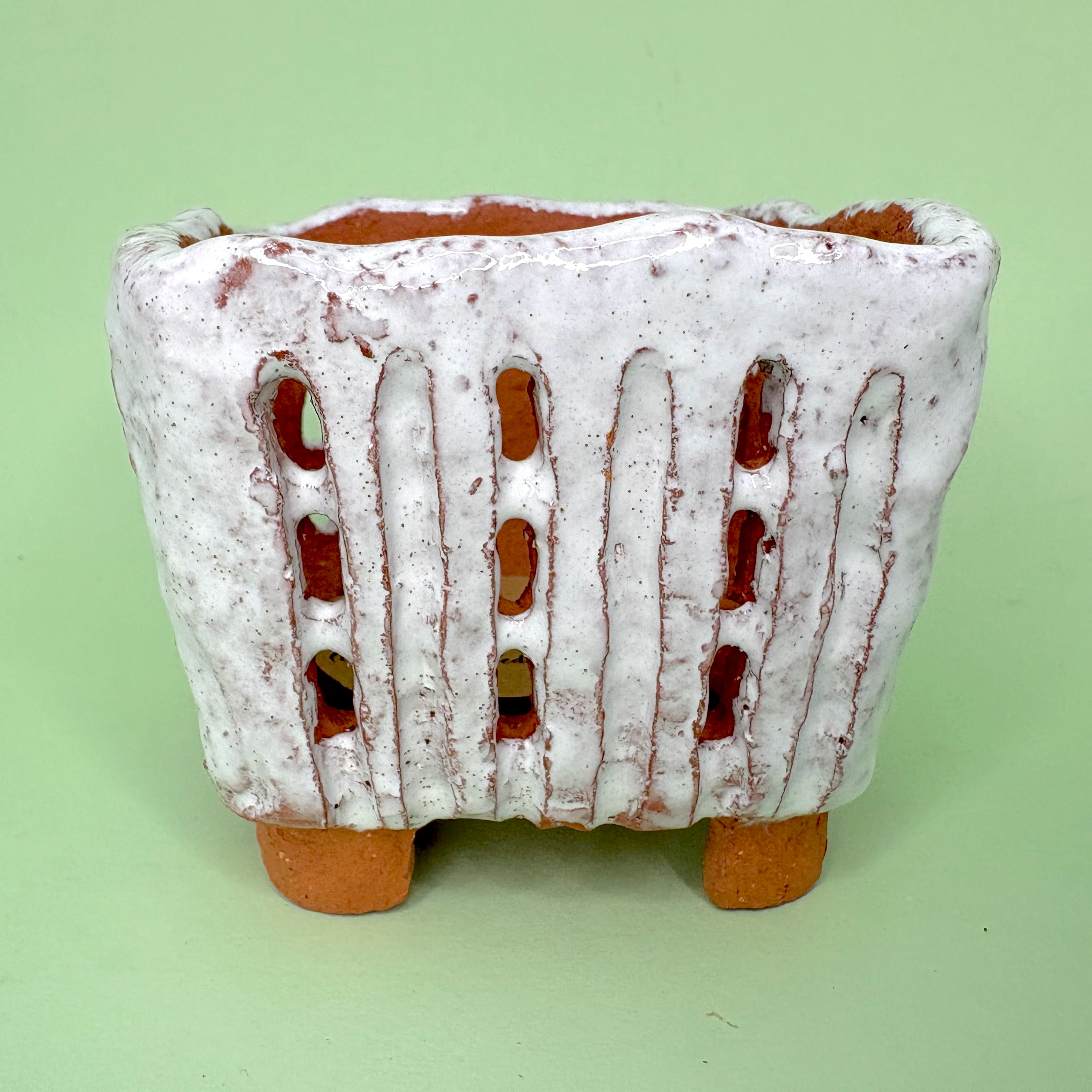 Ceramic square orchid pot