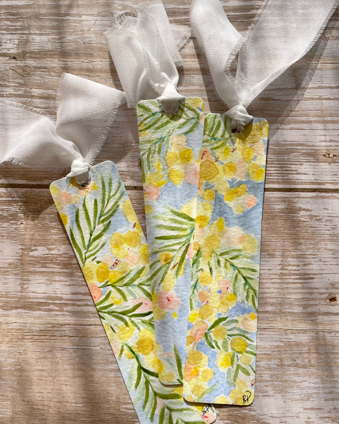 Original Handmade Watercolour Bookmarks I Wattle Collection