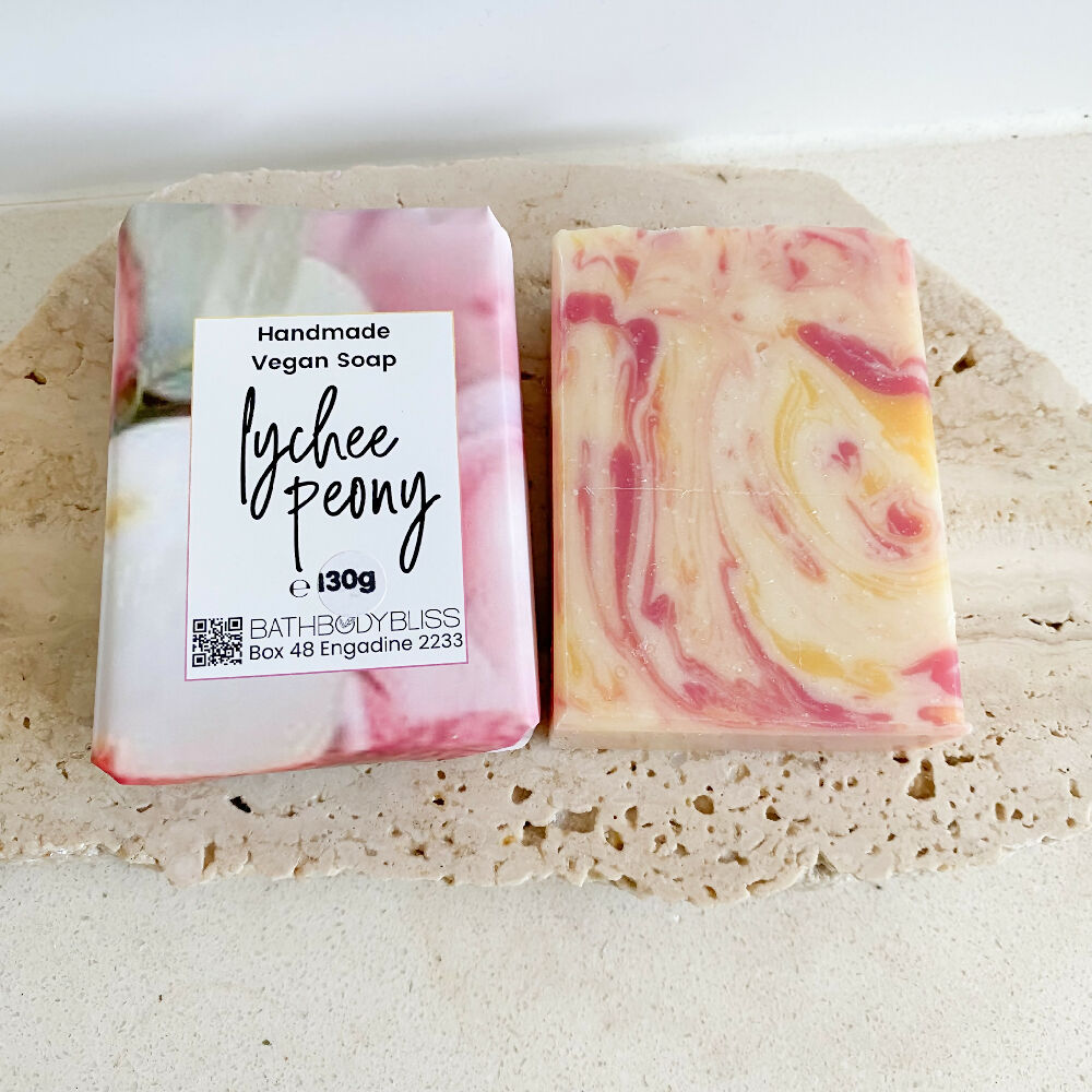 Lychee Peony Handmade Soap, Vegan Soap, Scented Soap