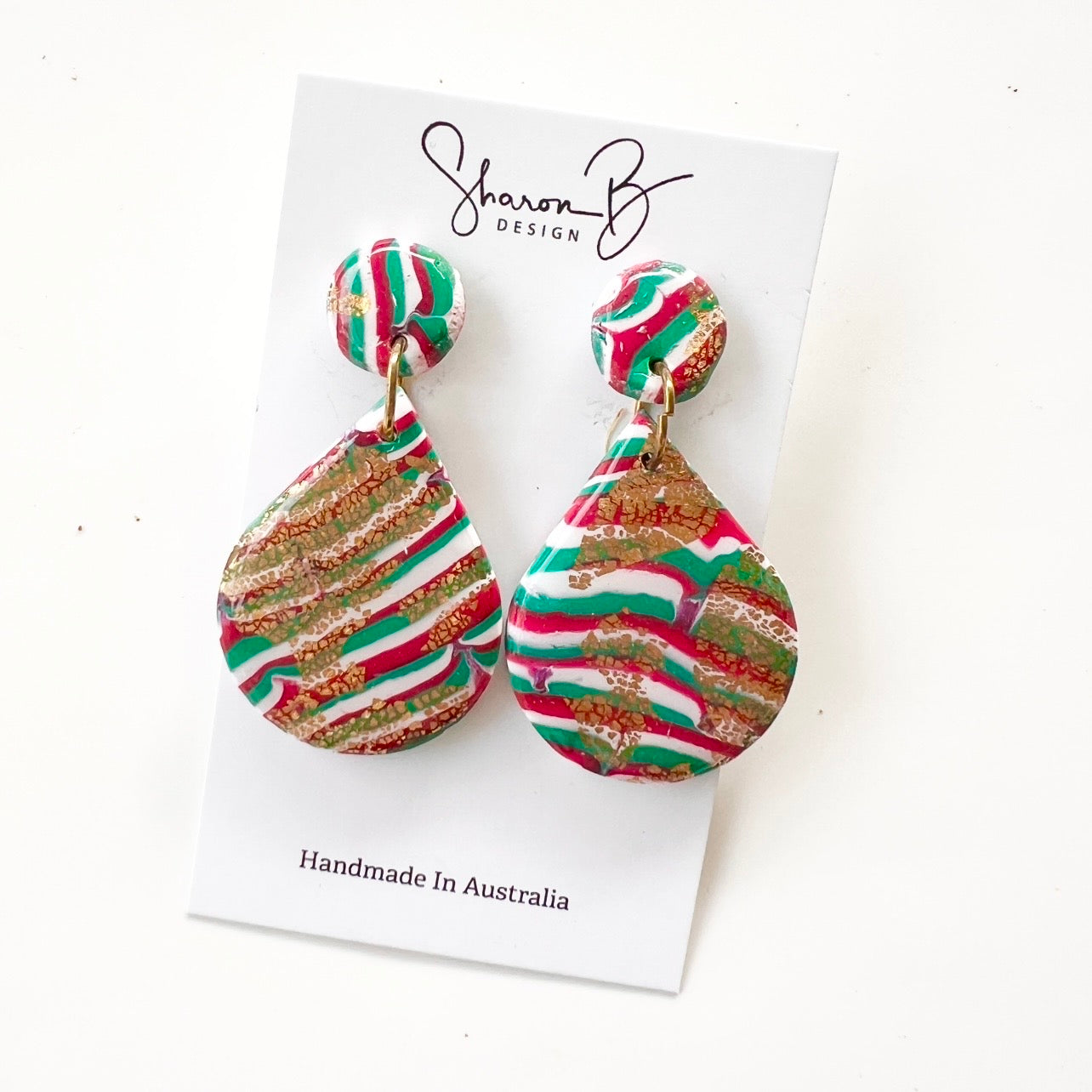 Earrings~Polymer Clay ~Resin~Christmas Dangles