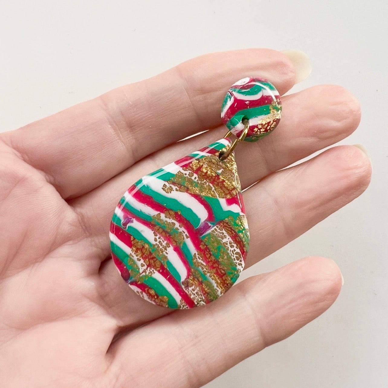 Earrings~Polymer Clay ~Resin~Christmas Dangles
