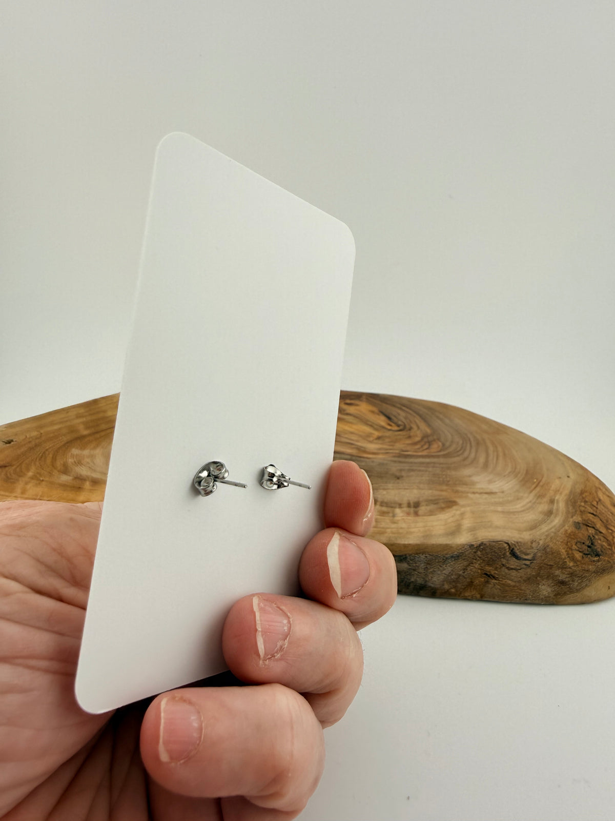 White Daisy Polymer Clay Stud Earrings
