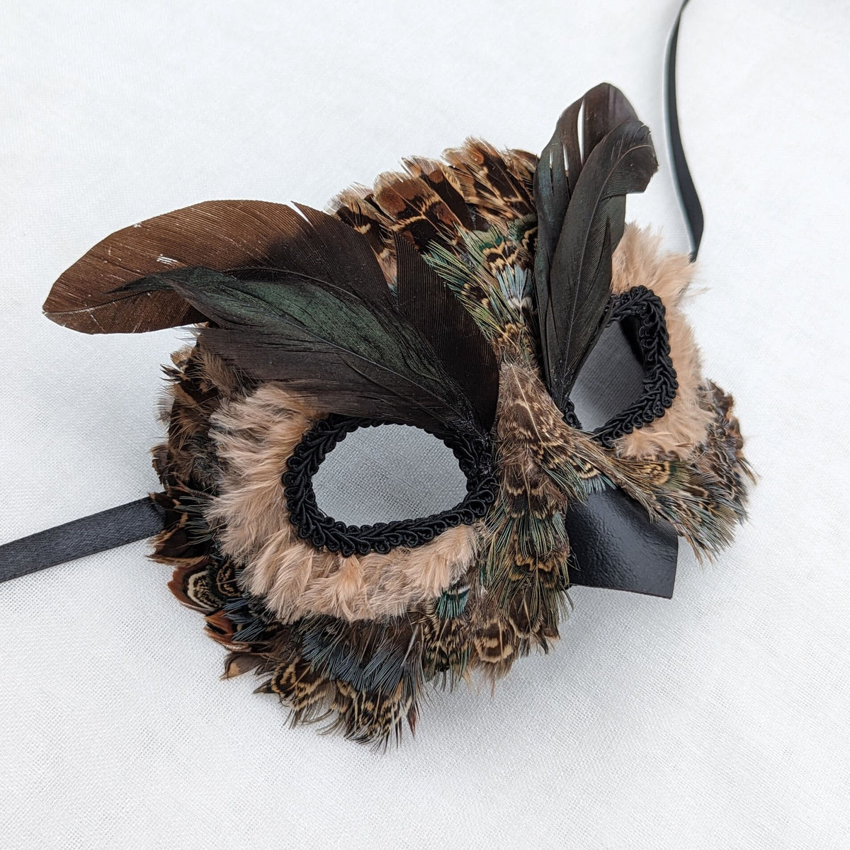 Night Owl Masquerade Mask Feathered Bird