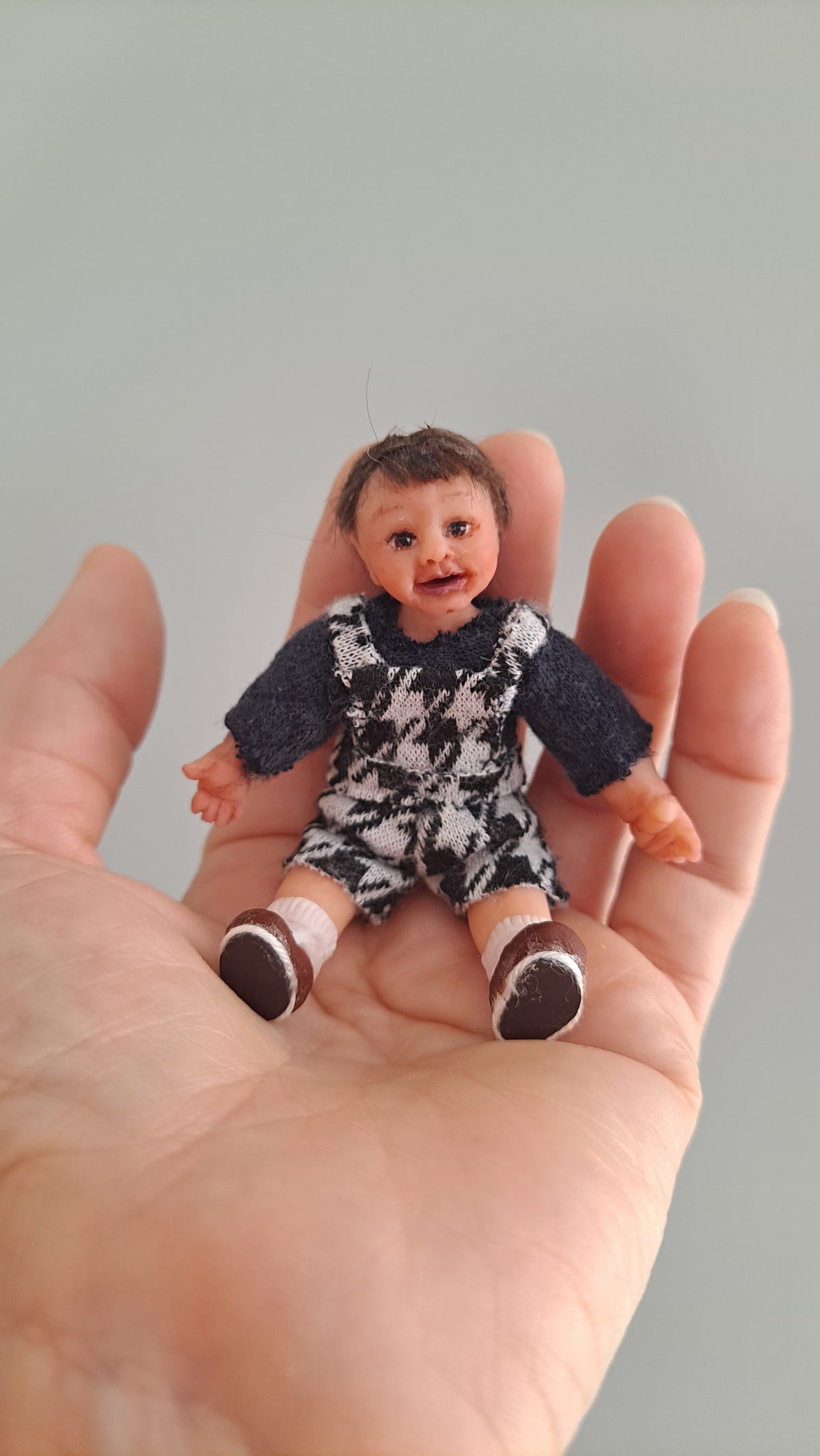 Little soccer dreamer/1:12 scale doll/ Polymer clay OOAK doll