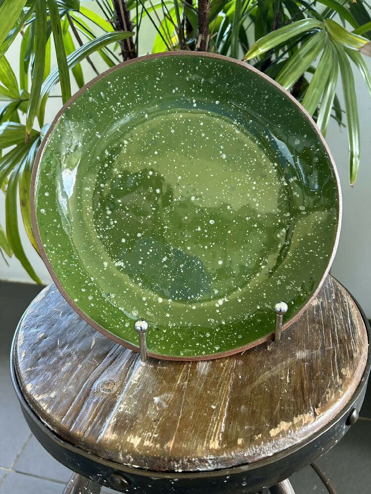 Green pottery sering bowl
