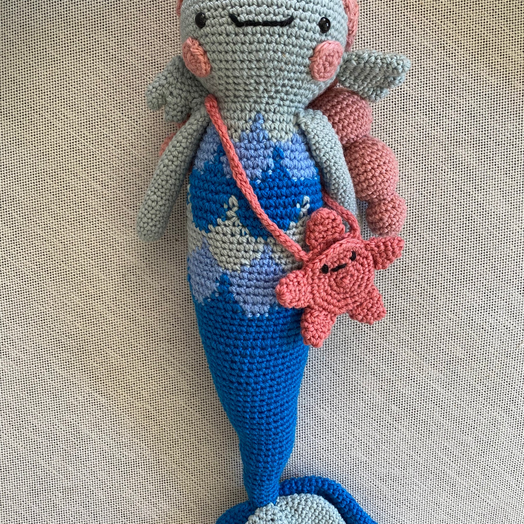 Mia the Mermaid - crocheted toy