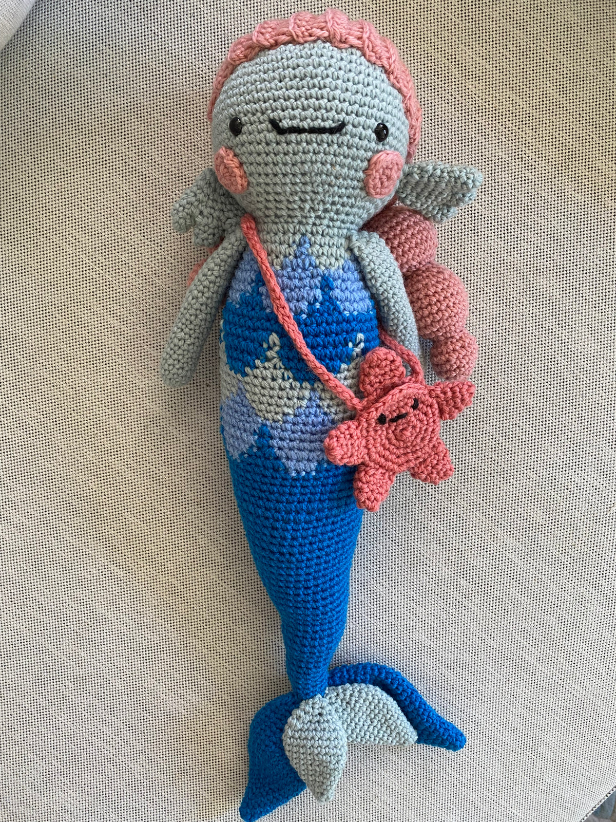 Mia the Mermaid - crocheted toy