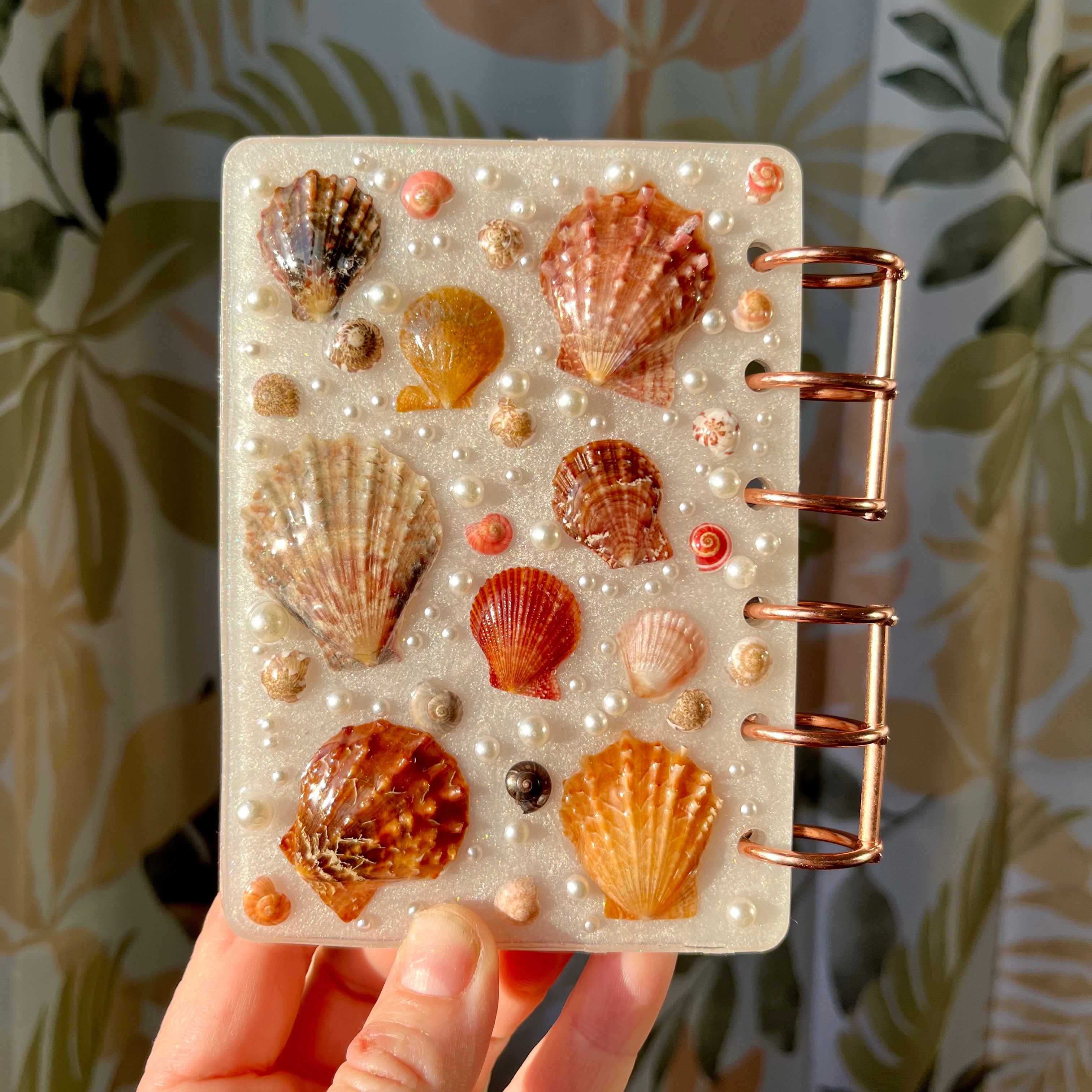 Handcrafted Mermaid Book Covers With Shells & Pearls